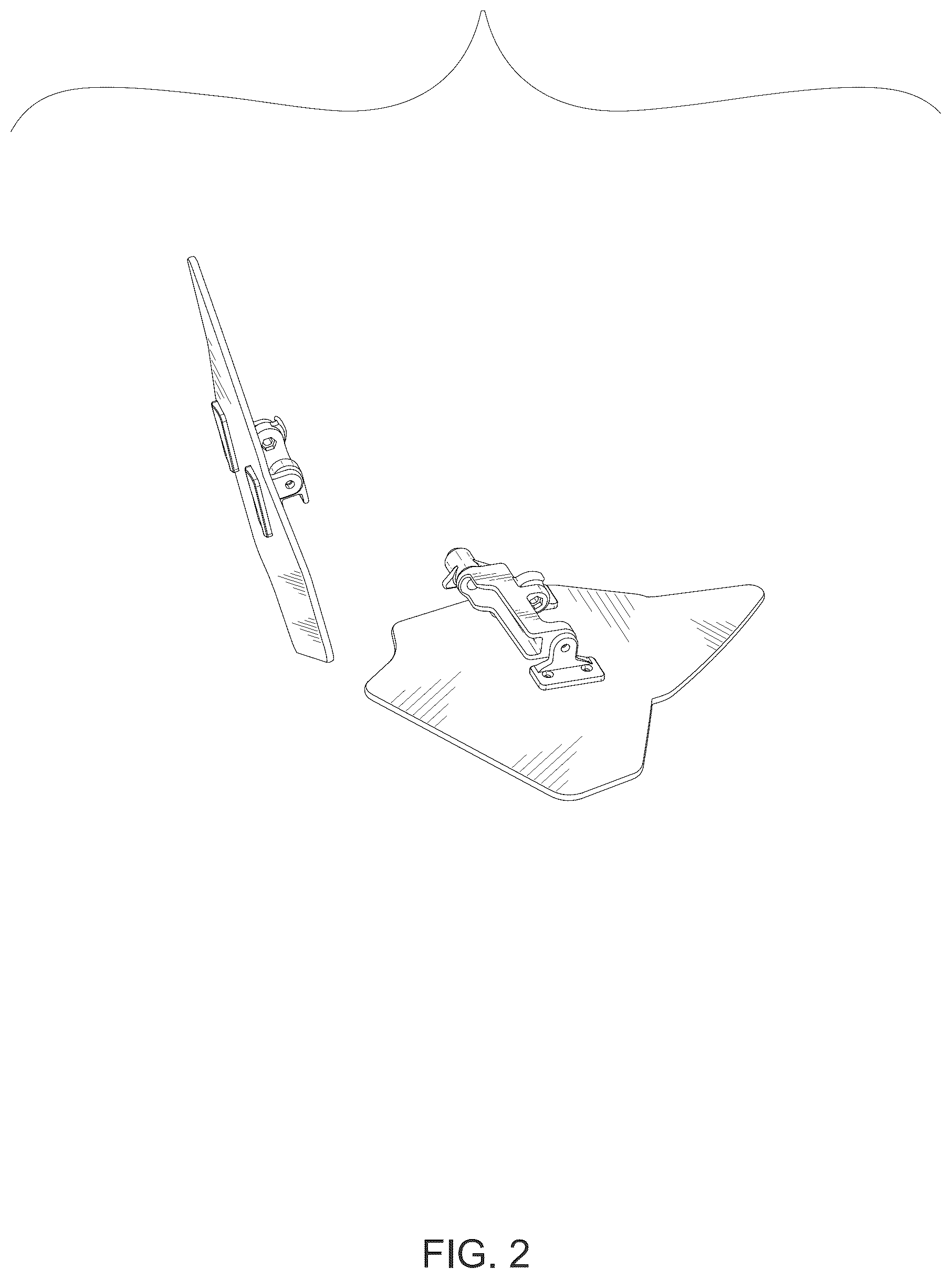 Patent USD1075608 Figure 2 – Motorcycle rear-view mirror under the wind