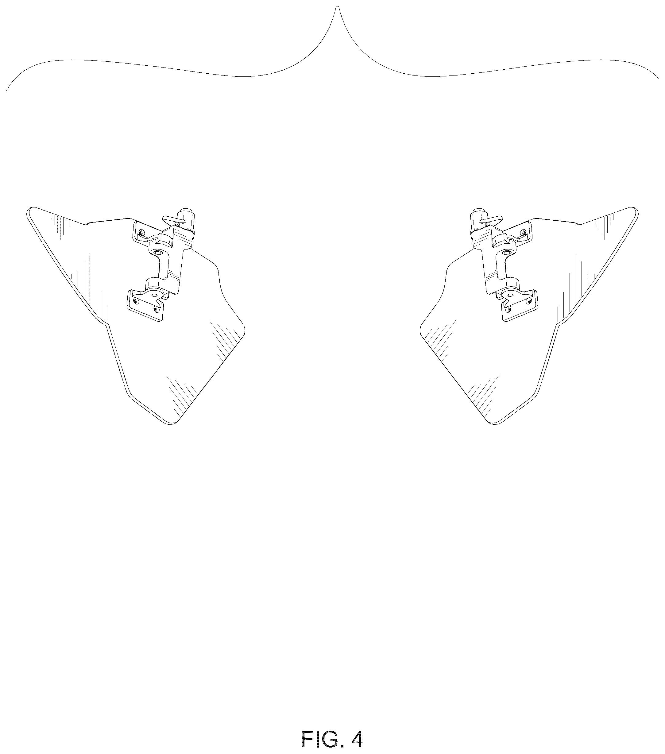 Patent USD1075608 Figure 4 – Motorcycle rear-view mirror under the wind
