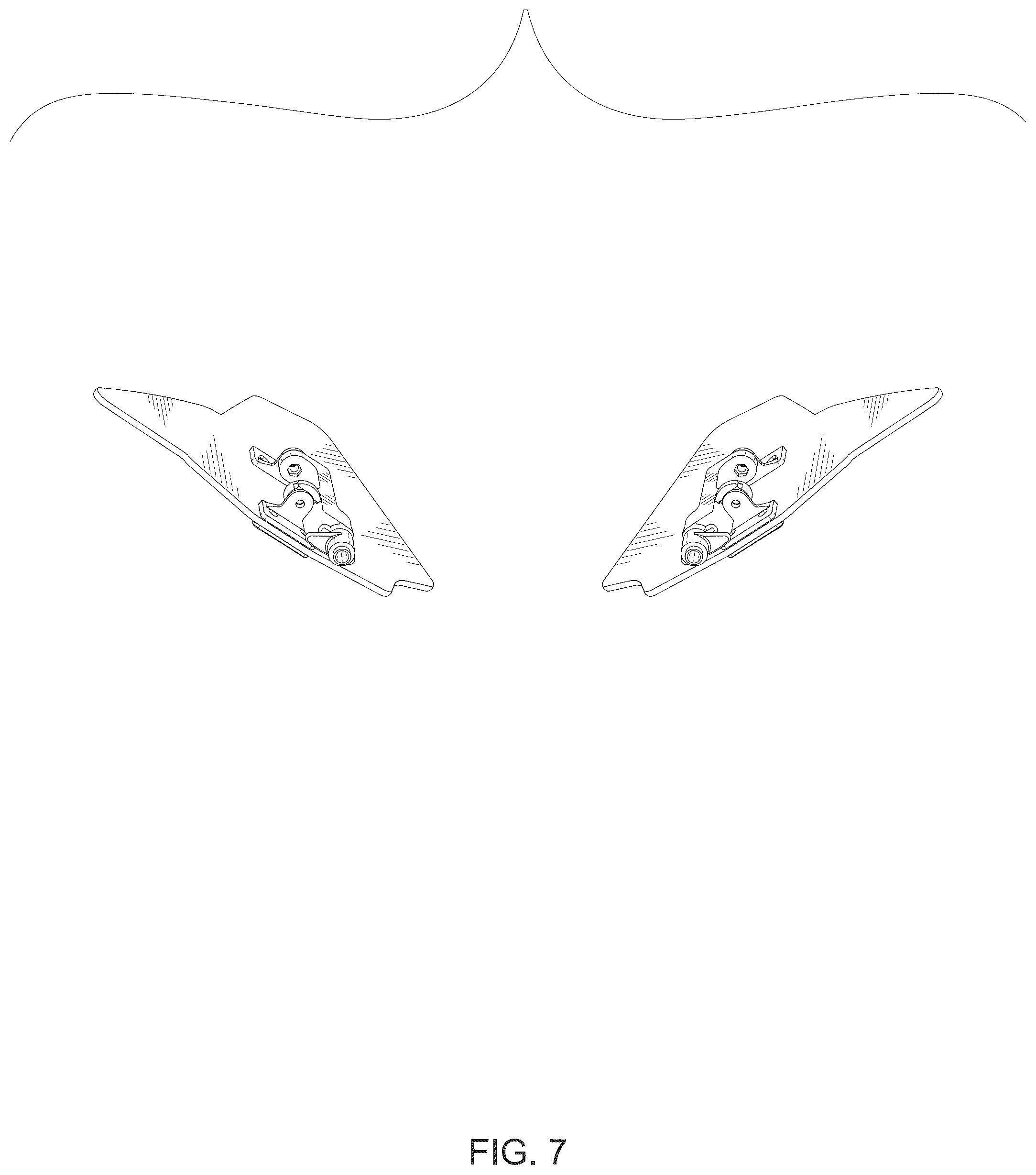 Patent USD1075608 Figure 7 – Motorcycle rear-view mirror under the wind