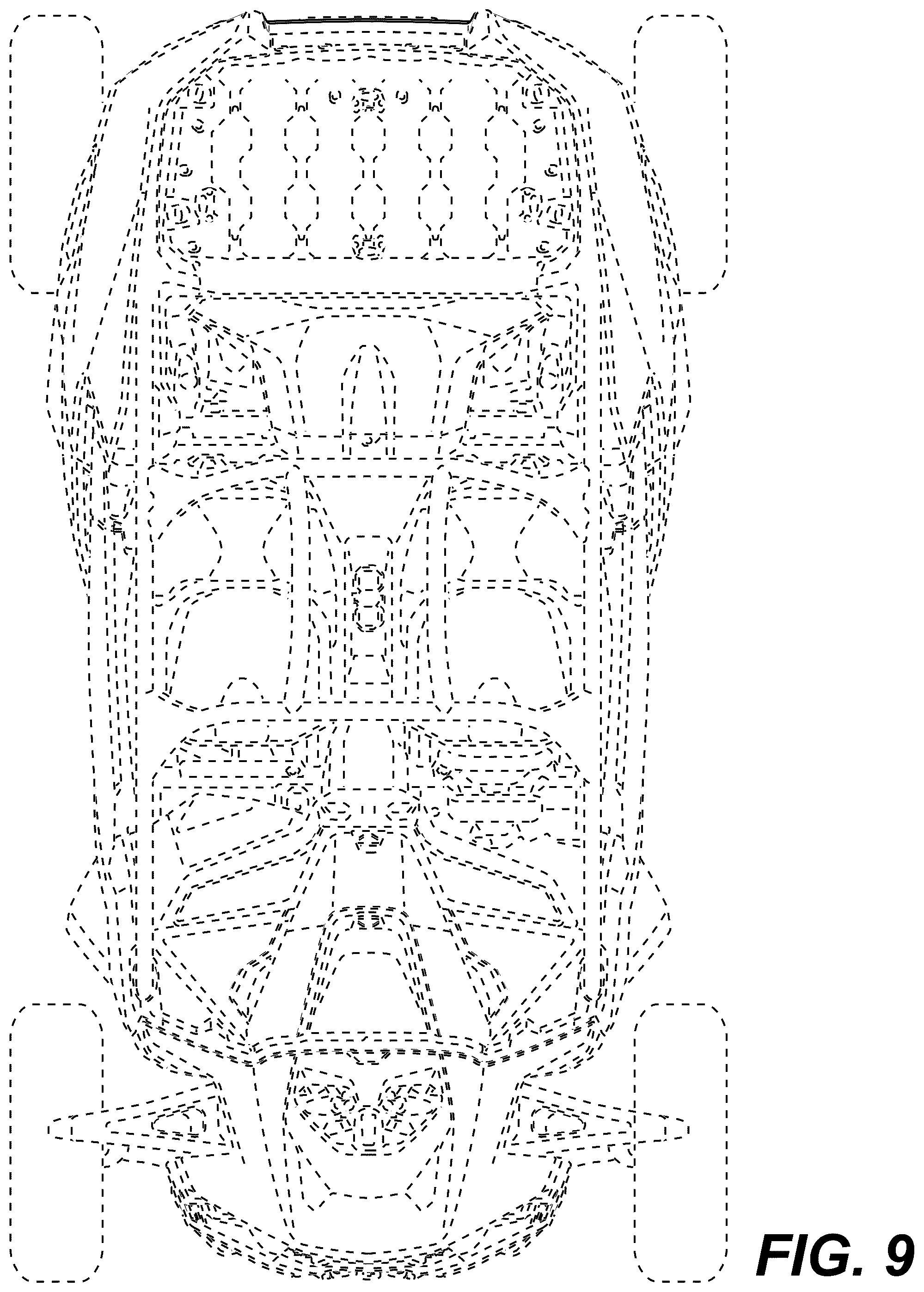 Patent USD1075613 Figure 9 – Vehicle rear fascia