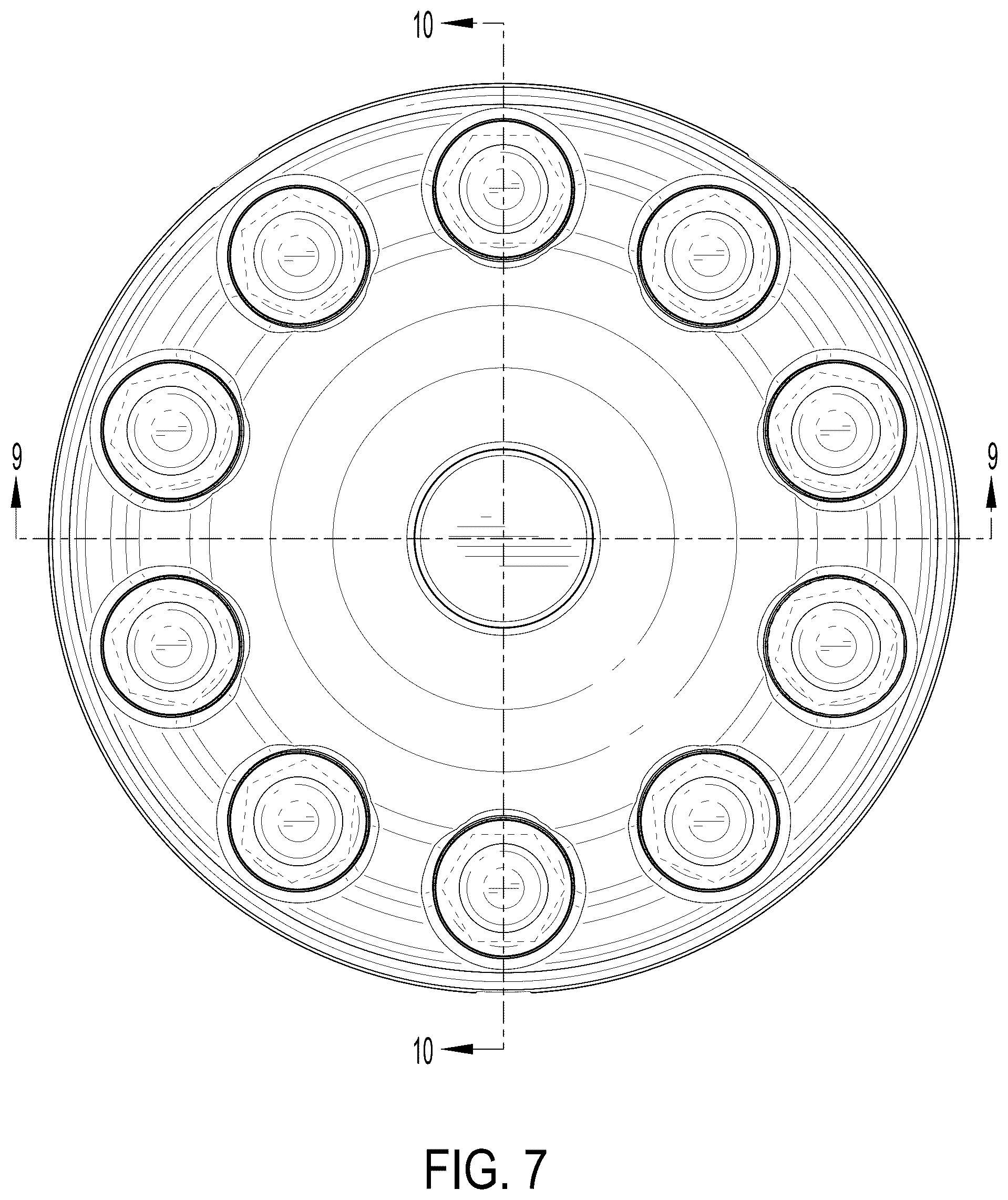 Patent USD1075615 Figure 5 – Vehicle wheel hub cover