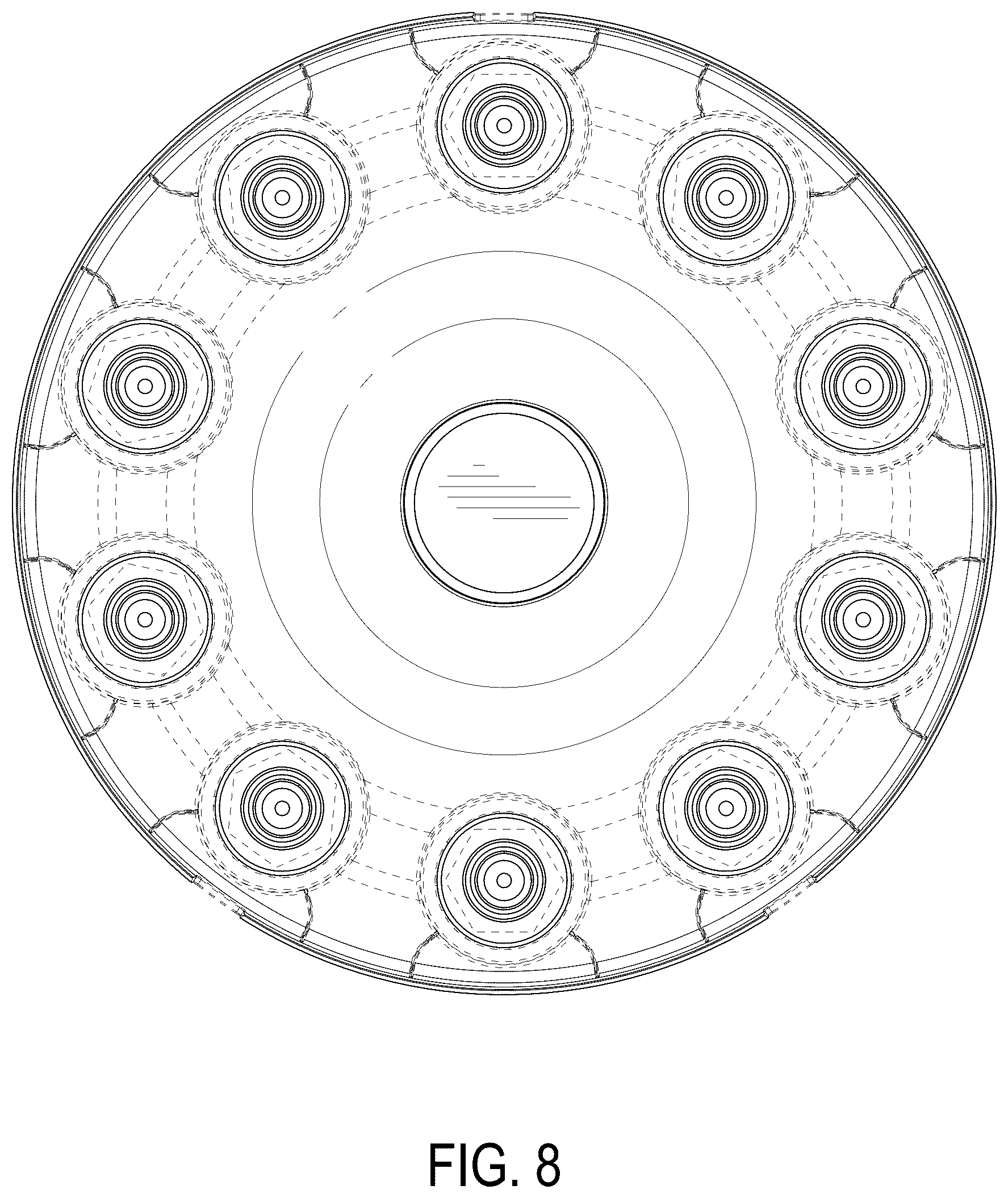 Patent USD1075615 Figure 6 – Vehicle wheel hub cover