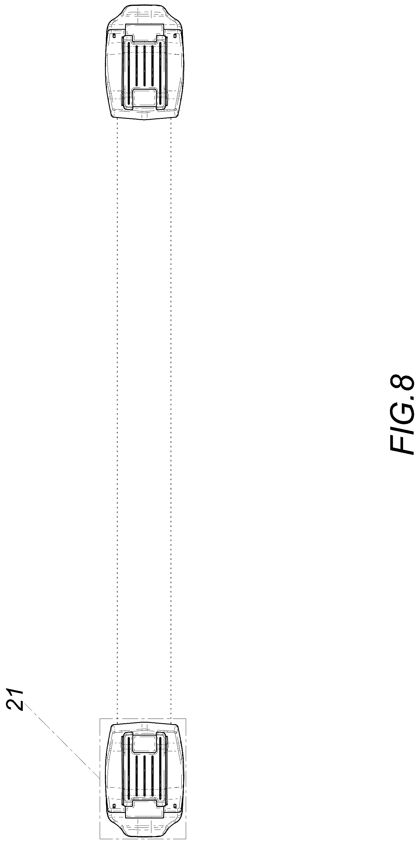 Patent USD1075628 Figure 8 – Car roof rack cross bar