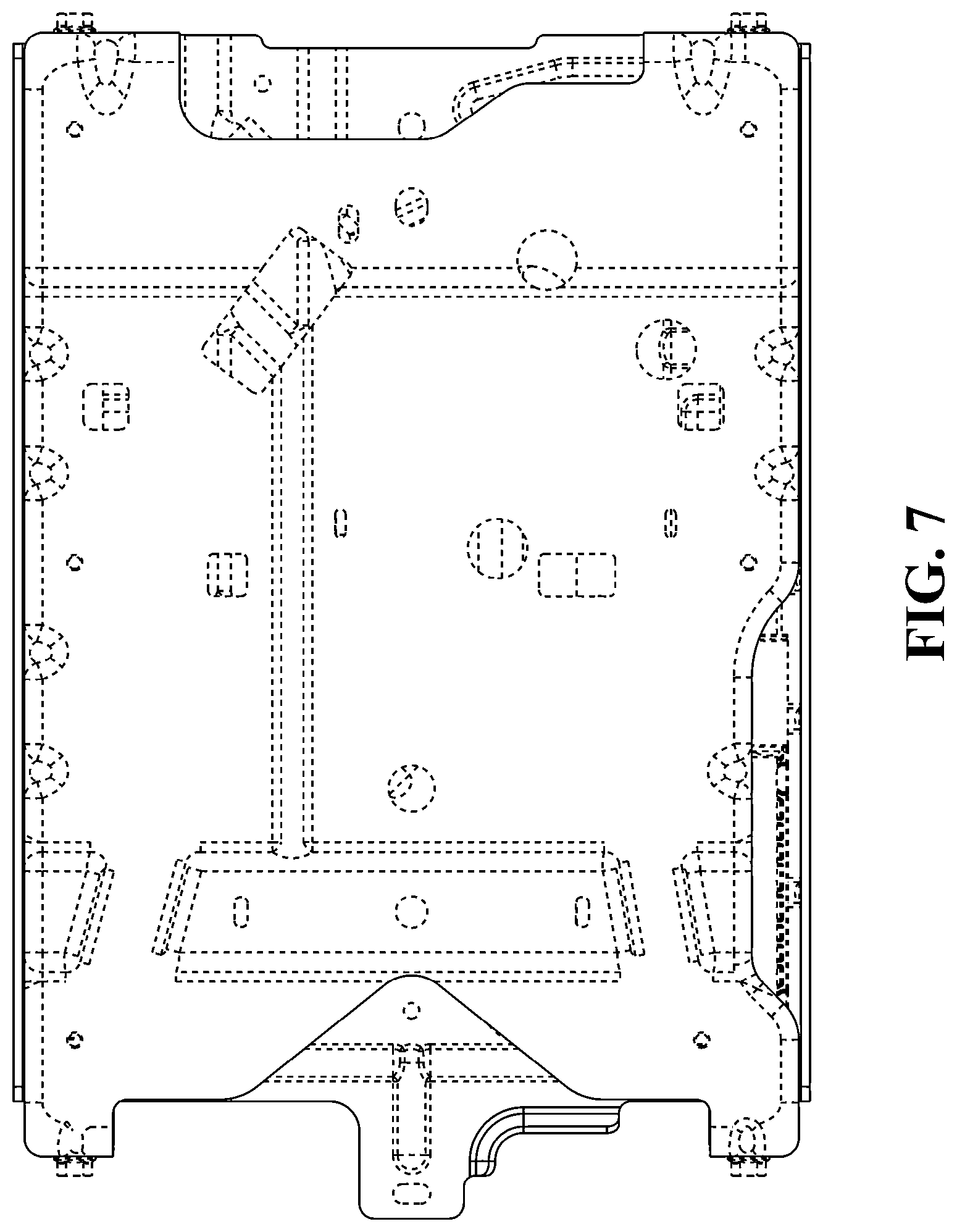 Patent USD1075630 Figure 5 – Vehicle center console