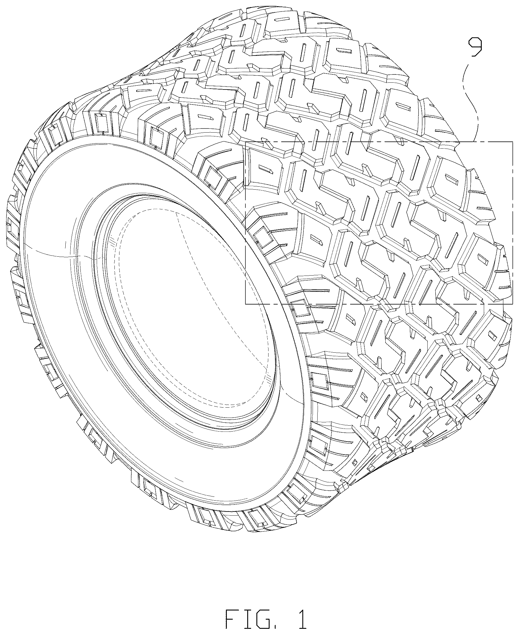 Patent USD1075636 Figure 1 – Tire