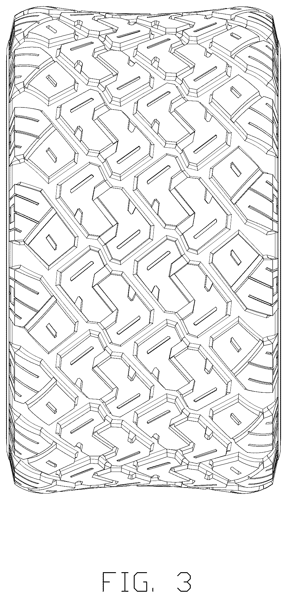 Patent USD1075636 Figure 3 – Tire