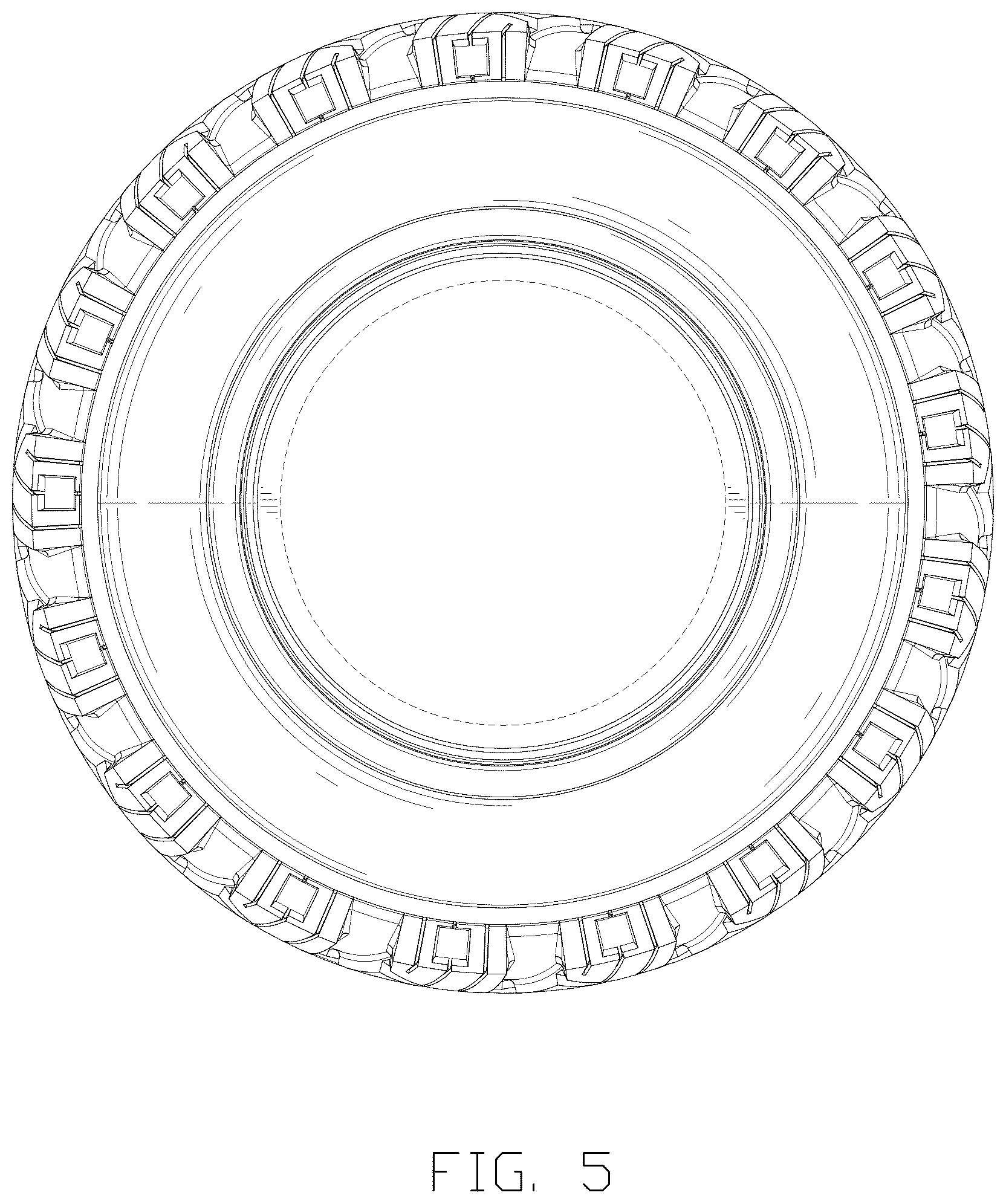 Patent USD1075636 Figure 5 – Tire