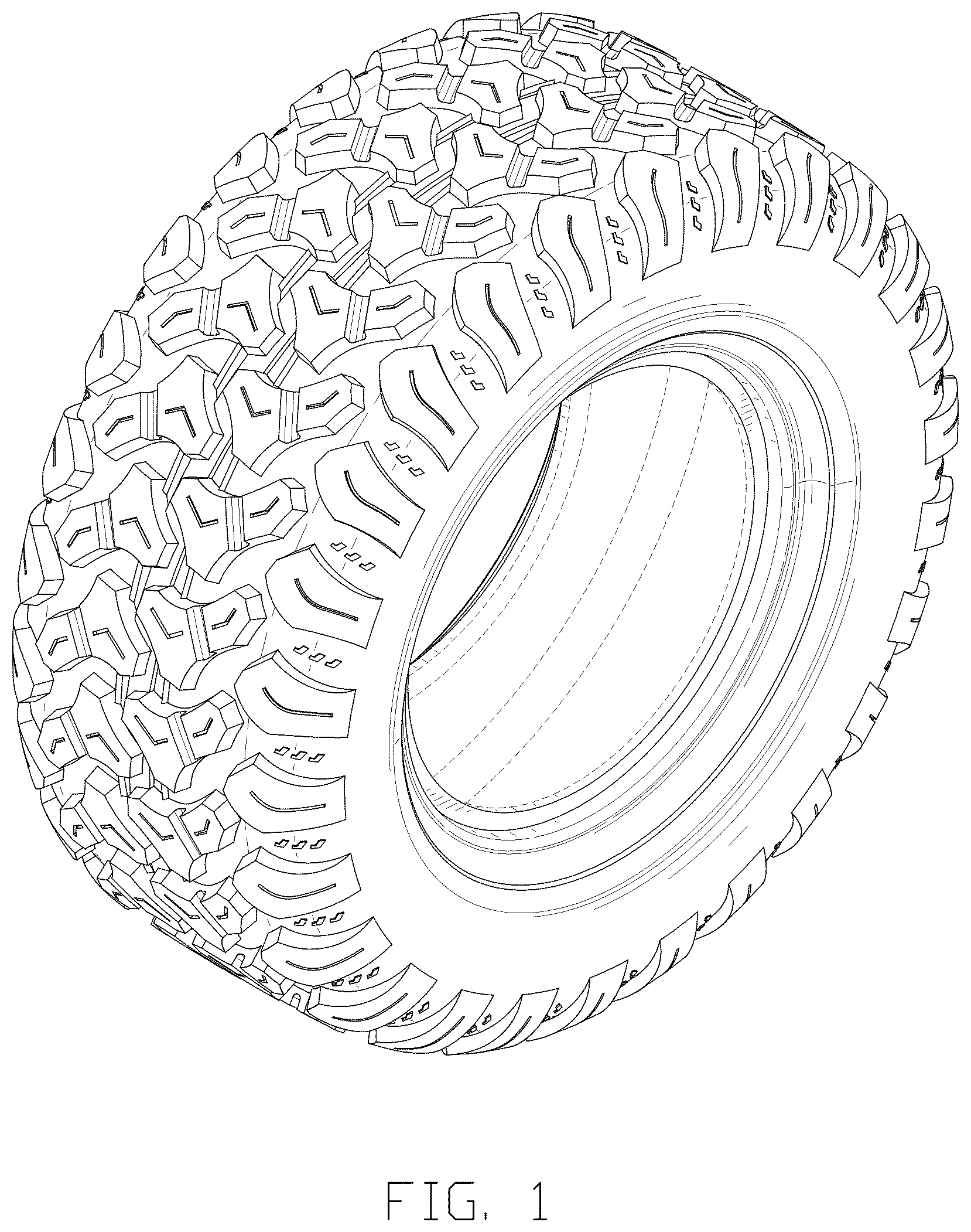 Patent USD1075637 Figure 1 – Tire
