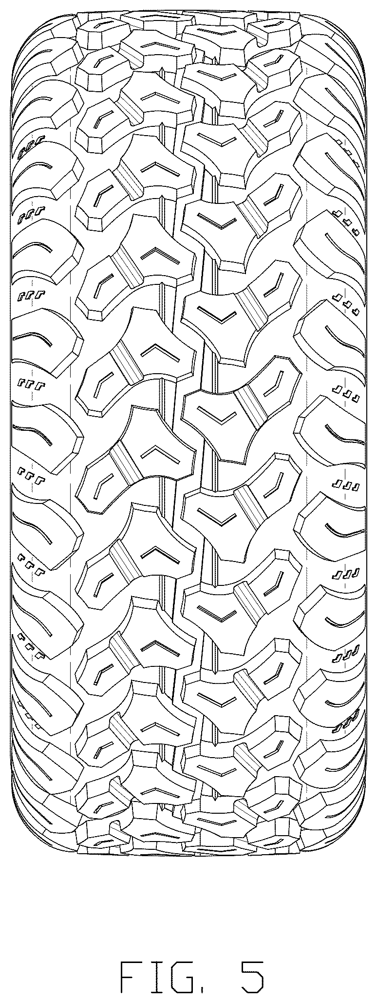 Patent USD1075637 Figure 5 – Tire