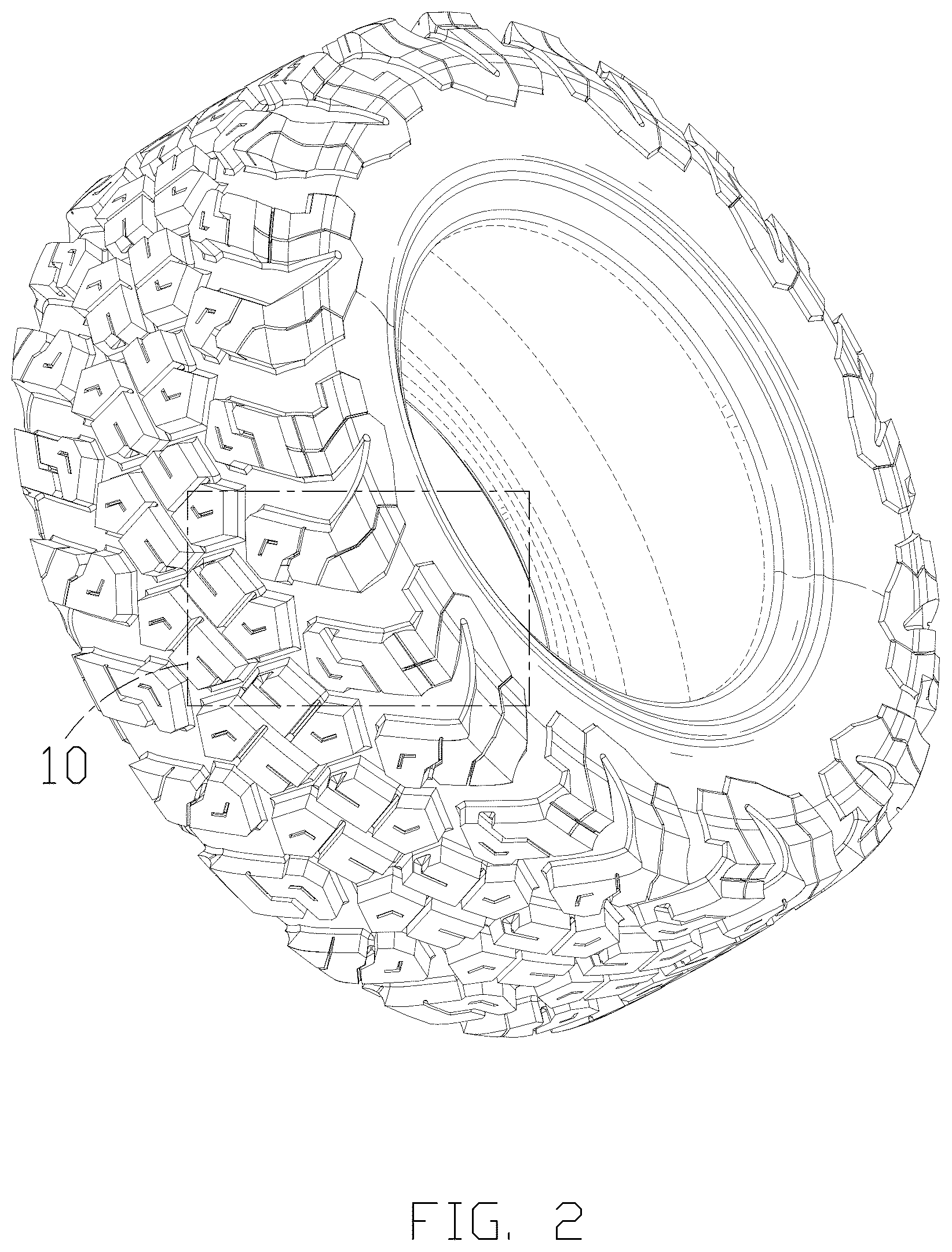 Patent USD1075638 Figure 2 – Tire