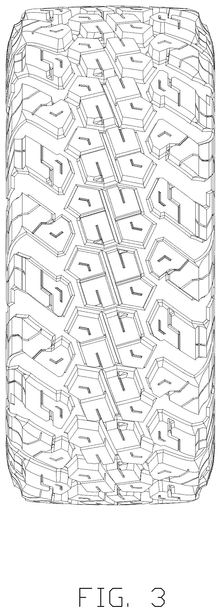 Patent USD1075638 Figure 3 – Tire