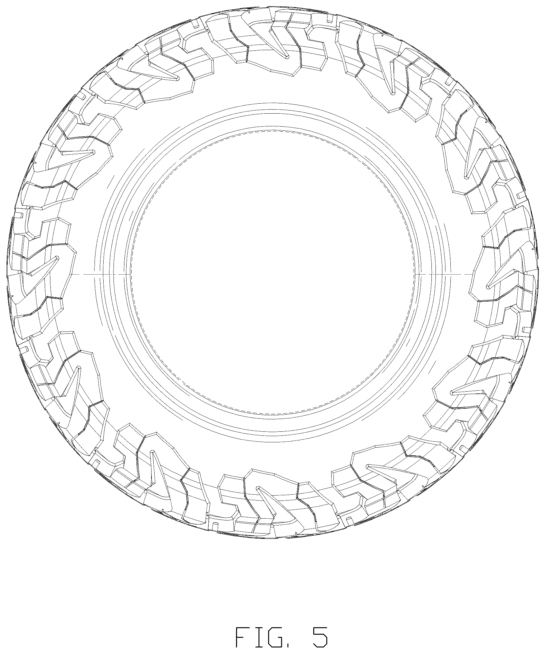 Patent USD1075638 Figure 5 – Tire
