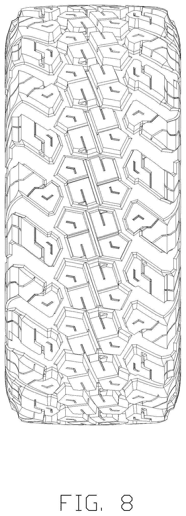Patent USD1075638 Figure 8 – Tire
