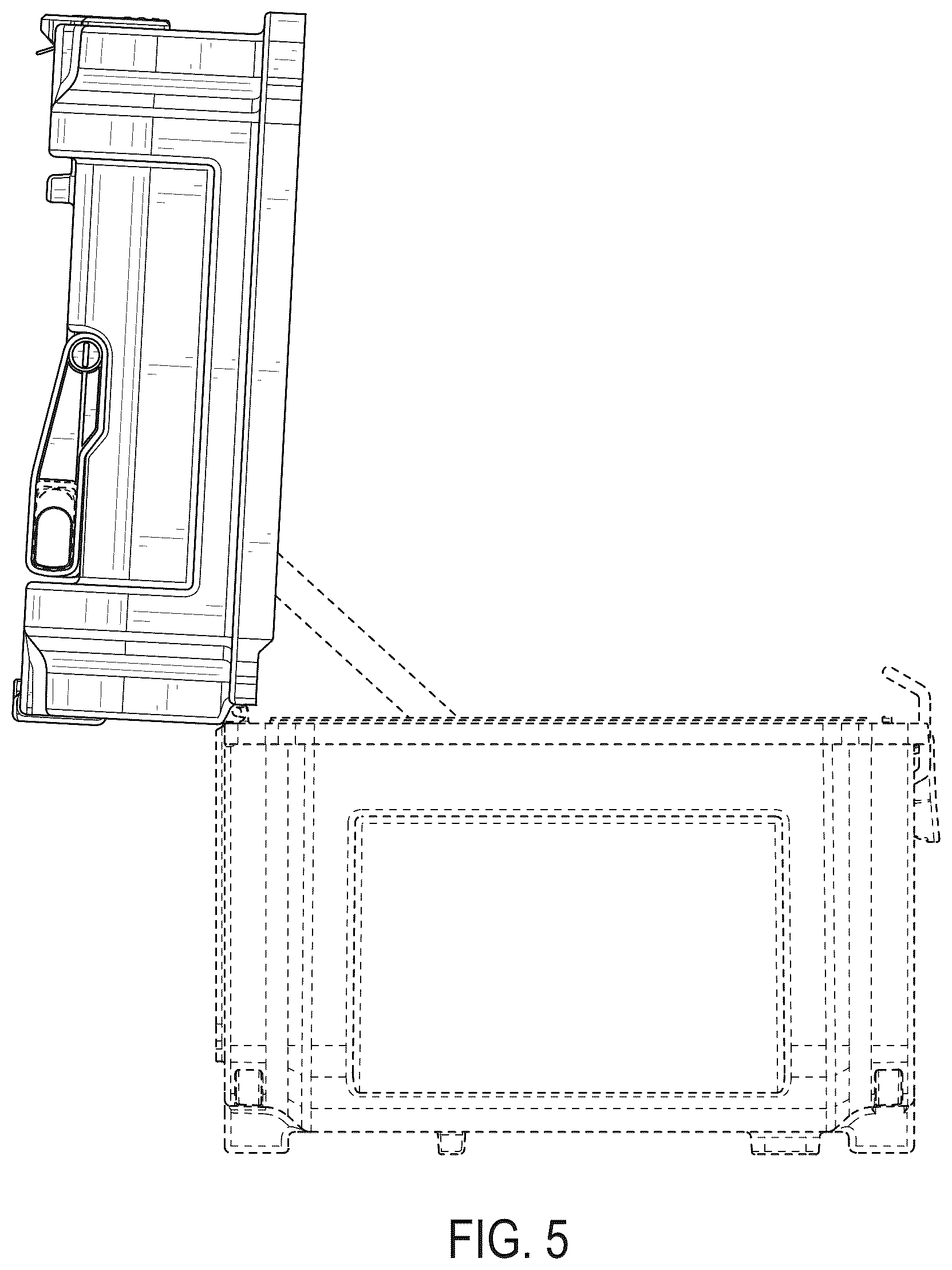 Patent USD1075648 Figure 5 – Lid of a charger box