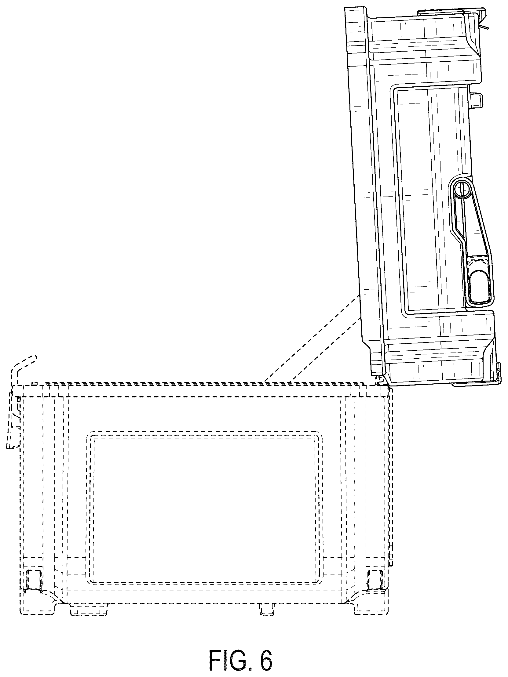 Patent USD1075648 Figure 6 – Lid of a charger box