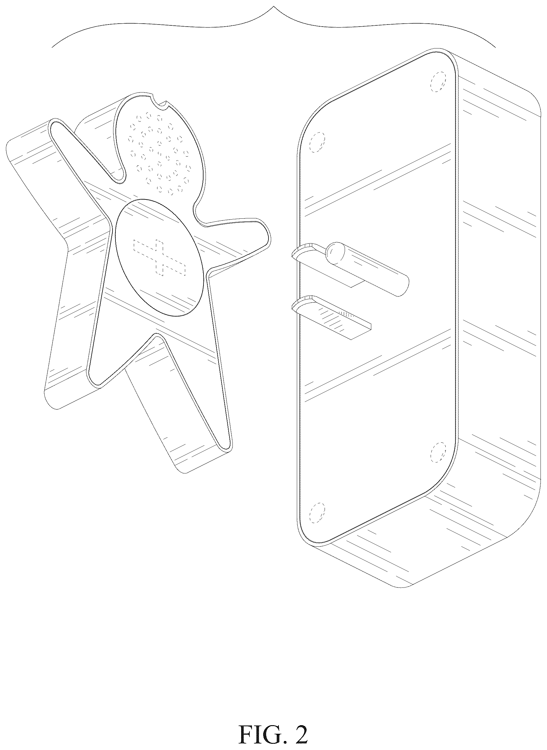 Patent USD1075685 Figure 2 – Outlet and remote control assembly