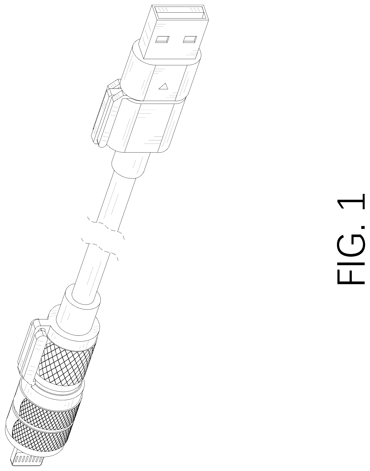 Patent USD1075694 Figure 1 – 4-in-1 multi USB charging cable