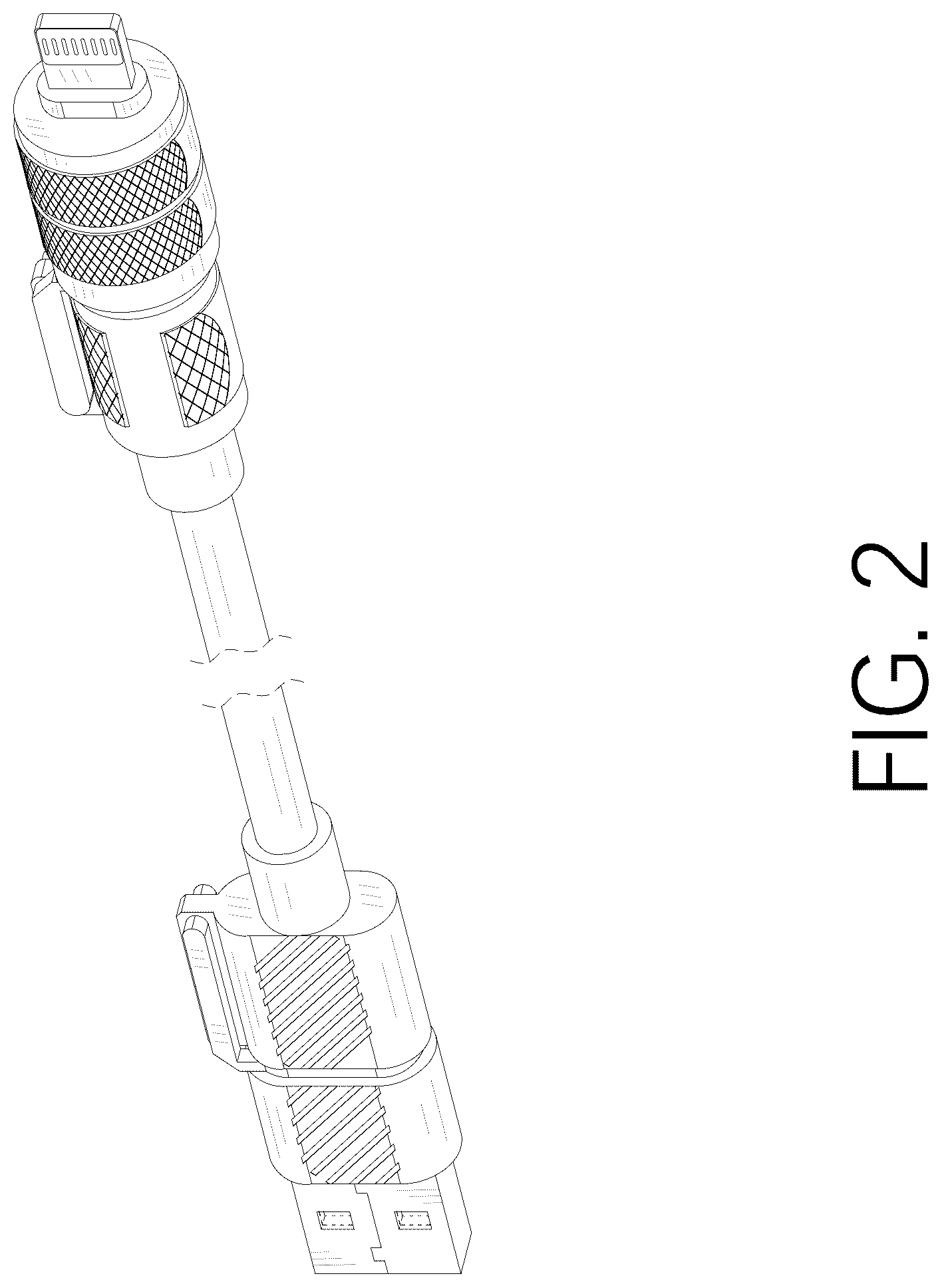 Patent USD1075694 Figure 2 – 4-in-1 multi USB charging cable