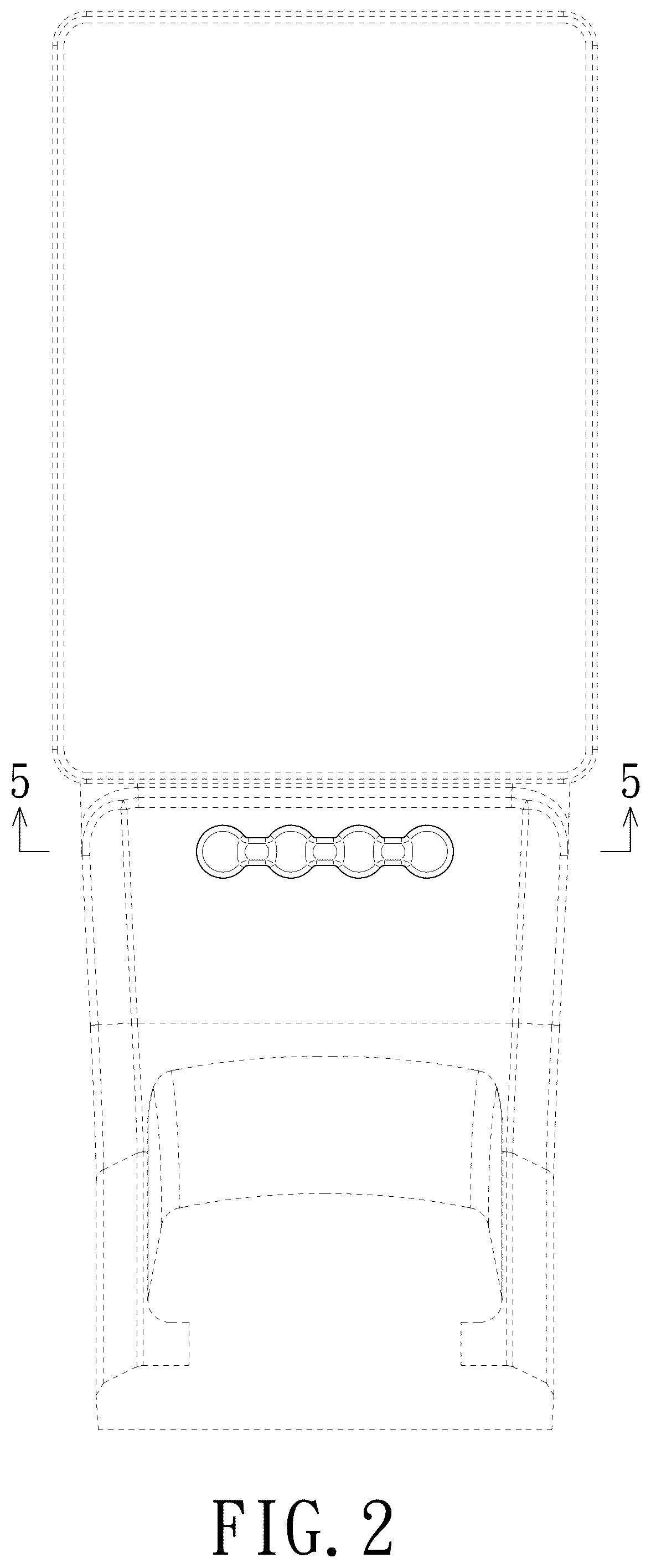 Patent USD1075697 Figure 2 – Touch control groove