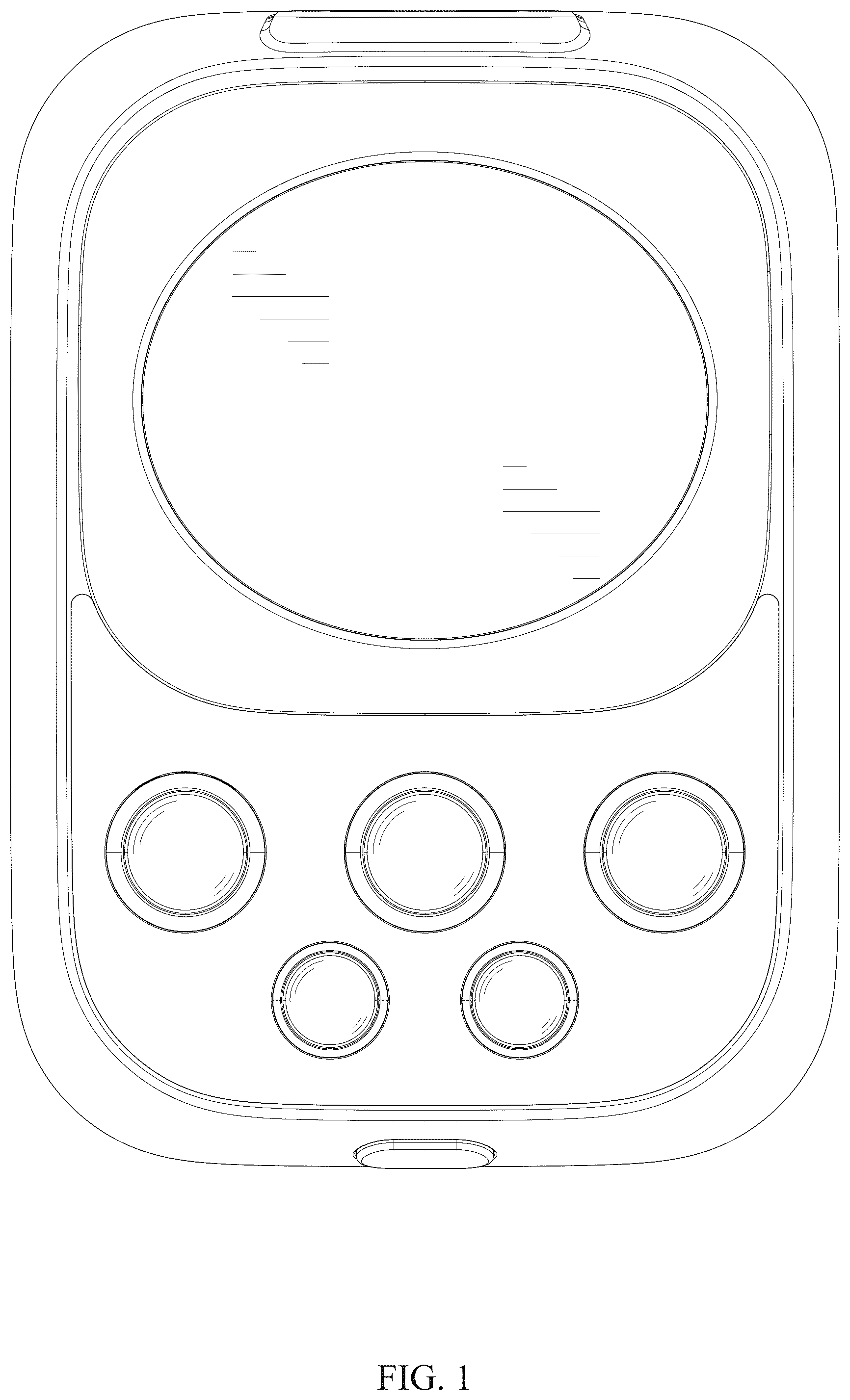 Patent USD1075700 Figure 1 – Controller for massage appliance