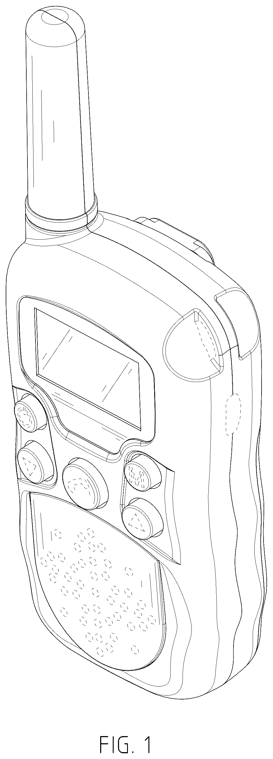 Patent USD1075703 Figure 1 – Walkie talkie