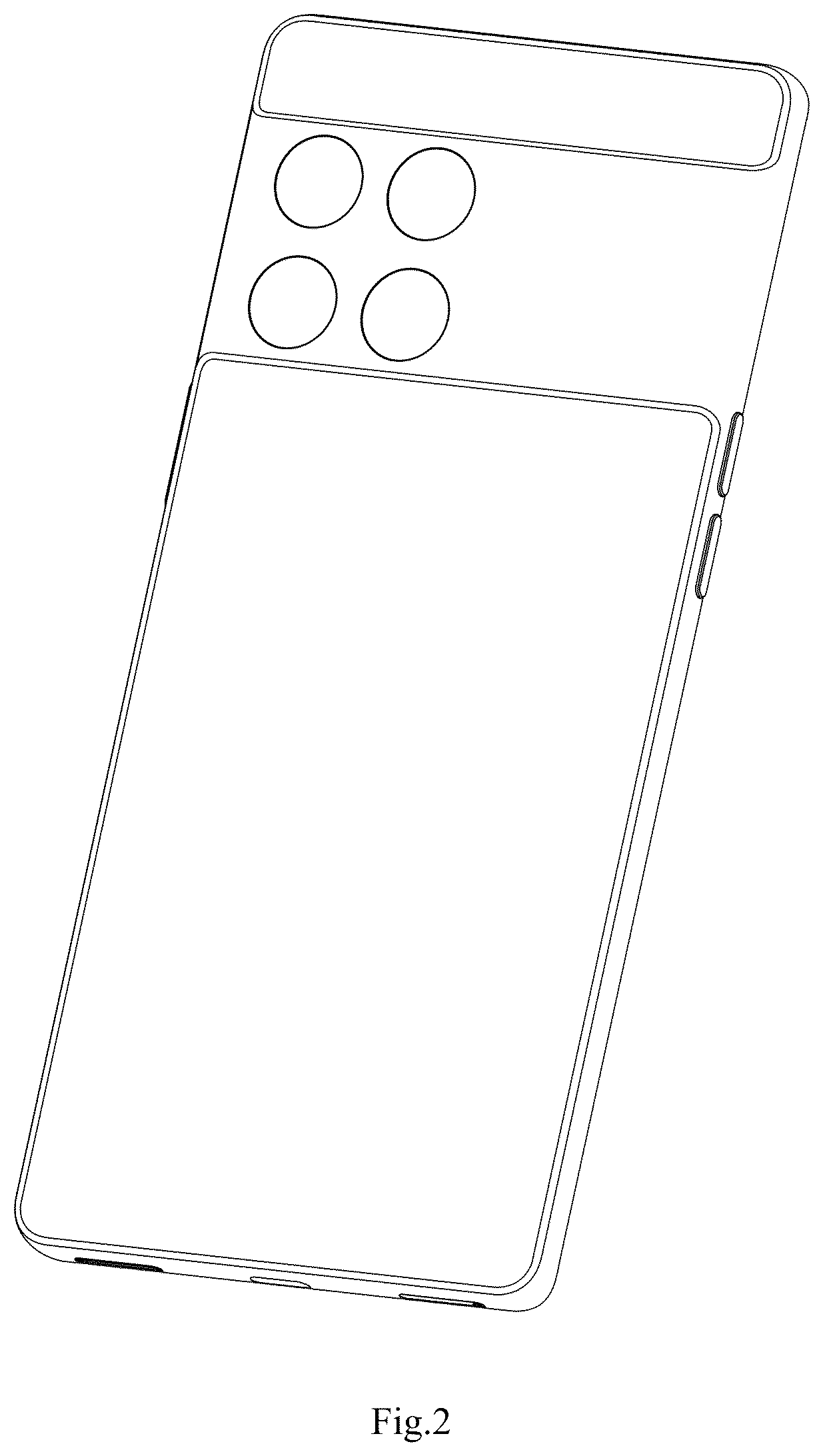 Patent USD1075704 Figure 2 – Cell phone