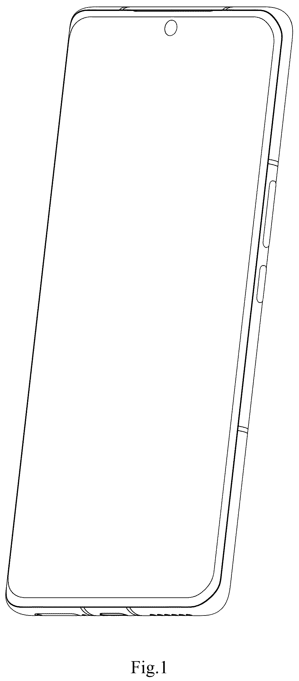 Patent USD1075705 Figure 1 – Cell phone