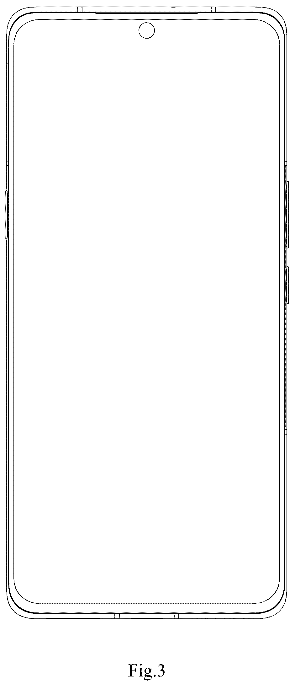 Patent USD1075705 Figure 3 – Cell phone