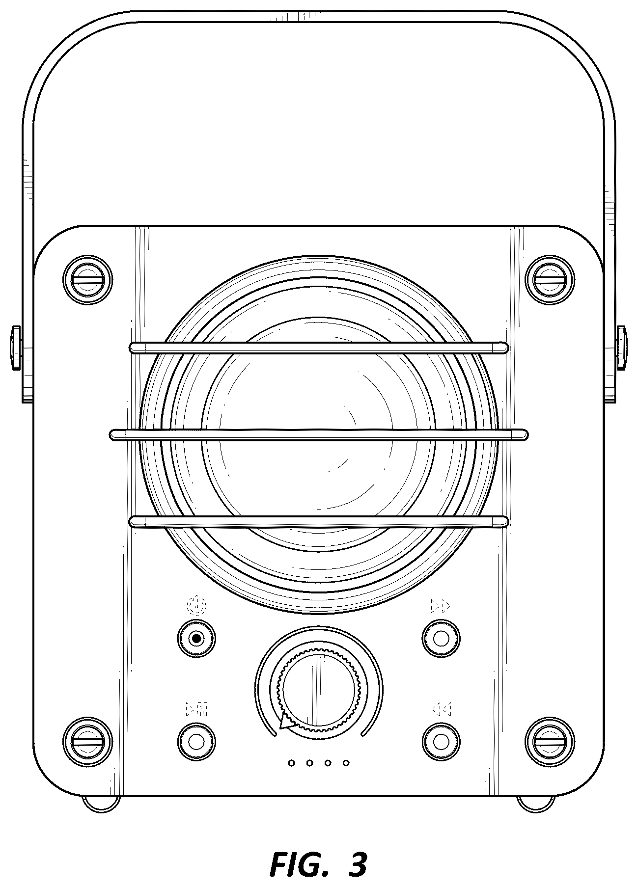 Patent USD1075710 Figure 3 – Portable speaker