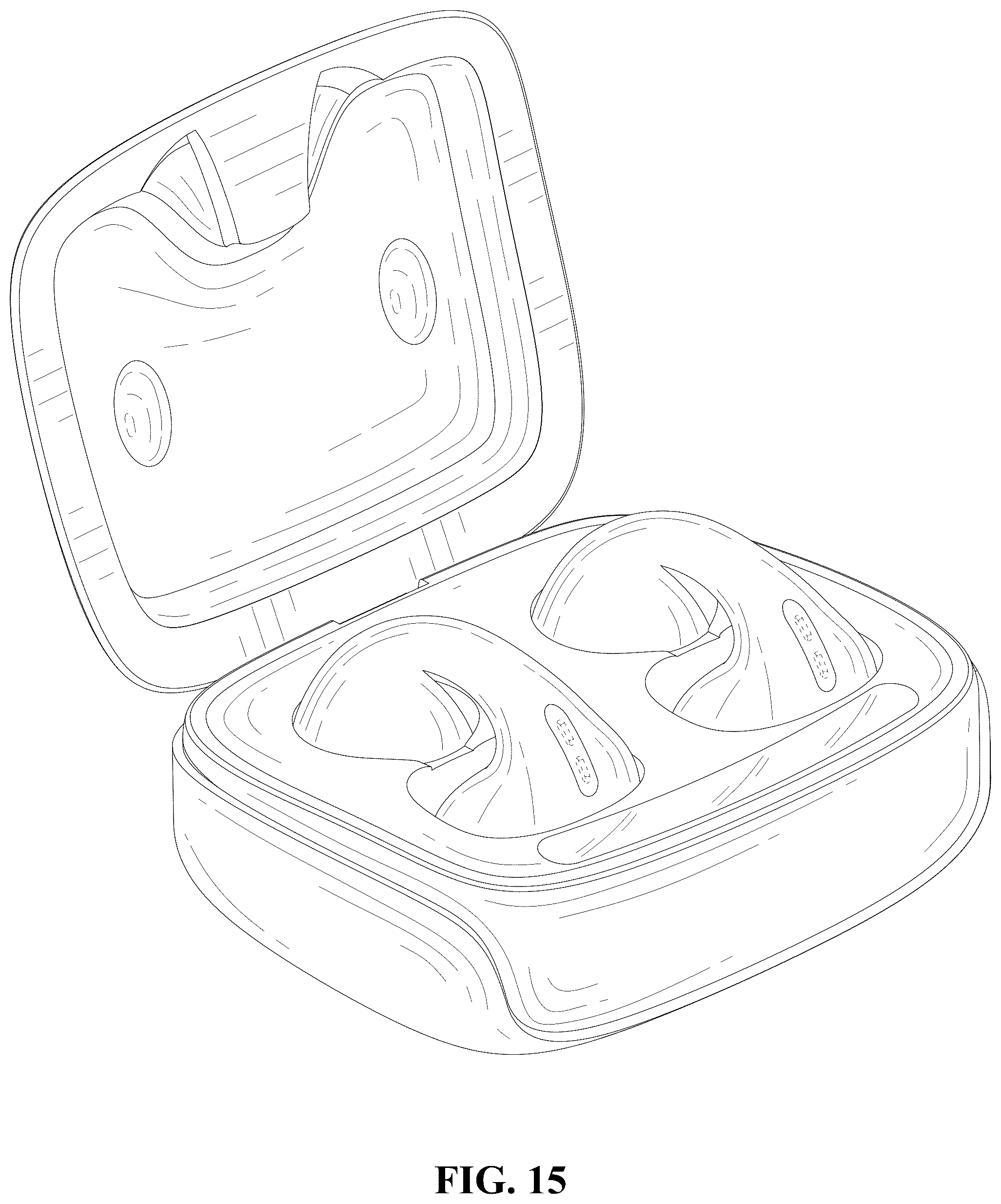 Patent USD1075712 Figure 15 – Bone conduction earphones and case