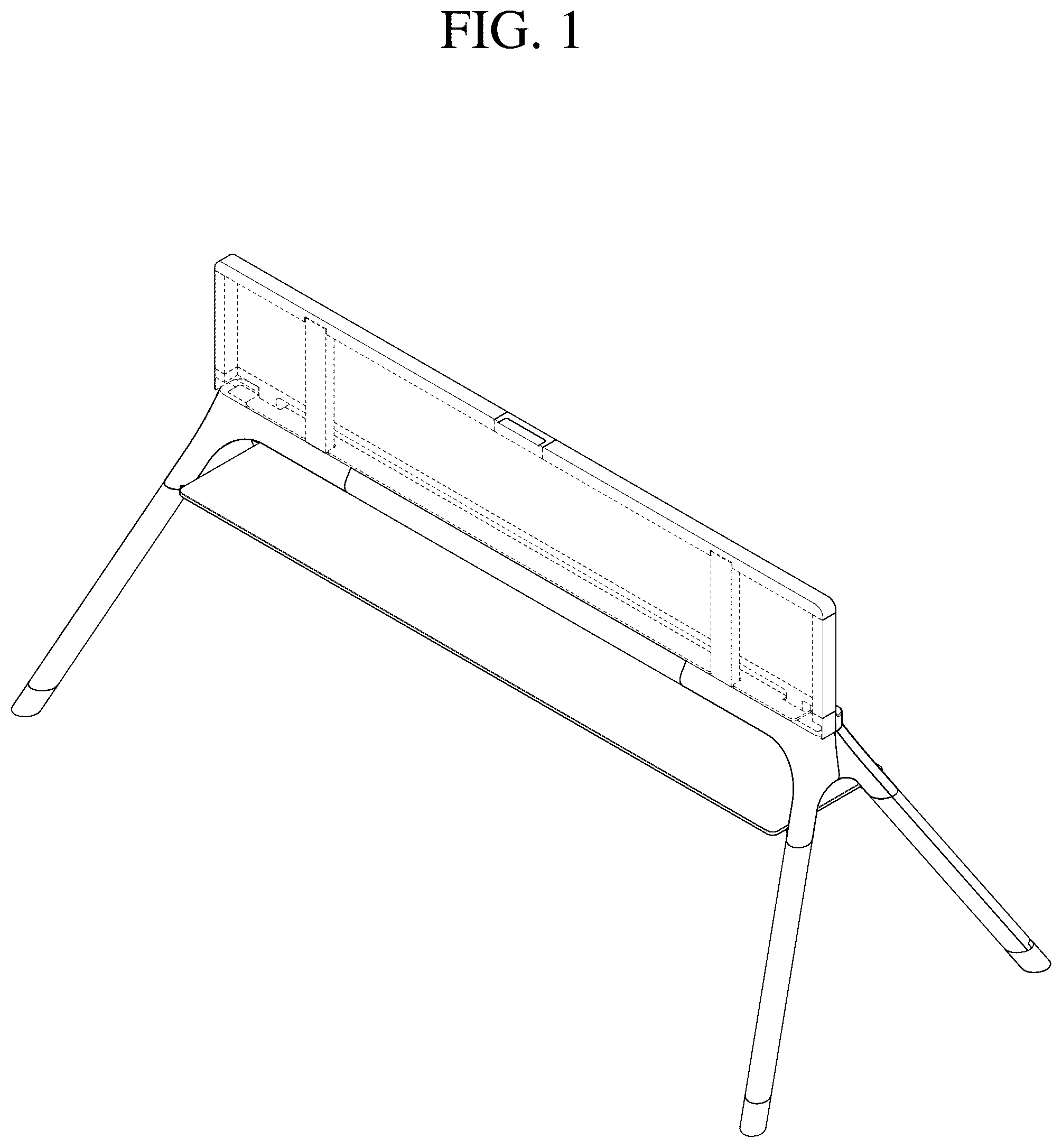 Patent USD1075732 Figure 1 – Stand for television receiver