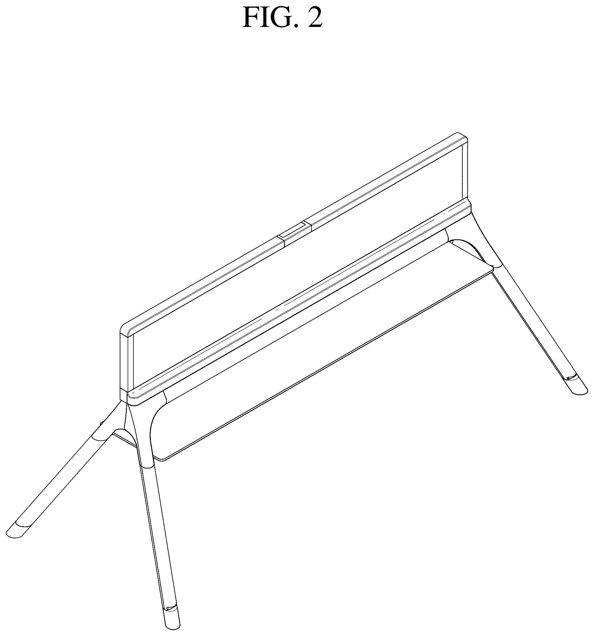 Patent USD1075732 Figure 2 – Stand for television receiver