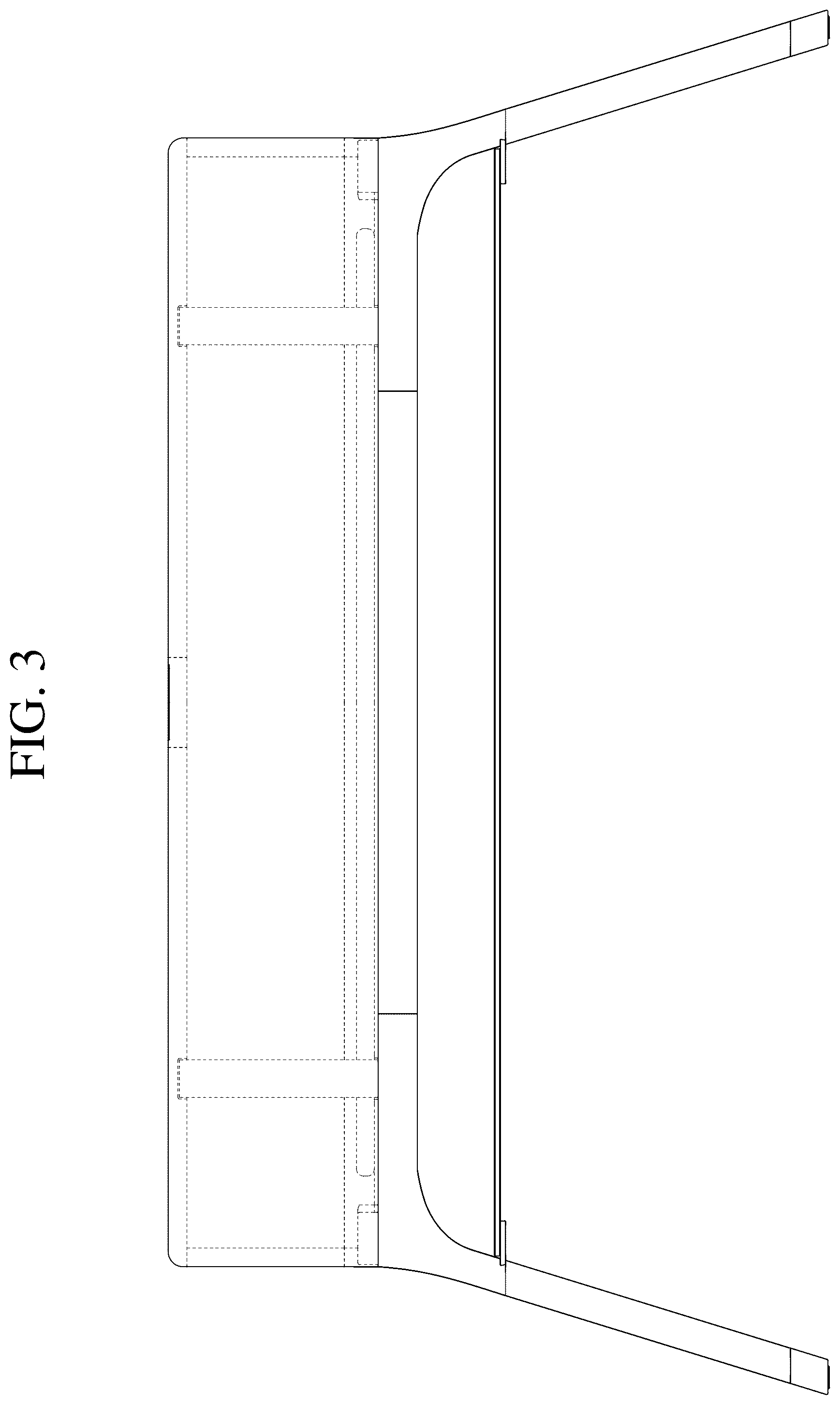 Patent USD1075732 Figure 3 – Stand for television receiver