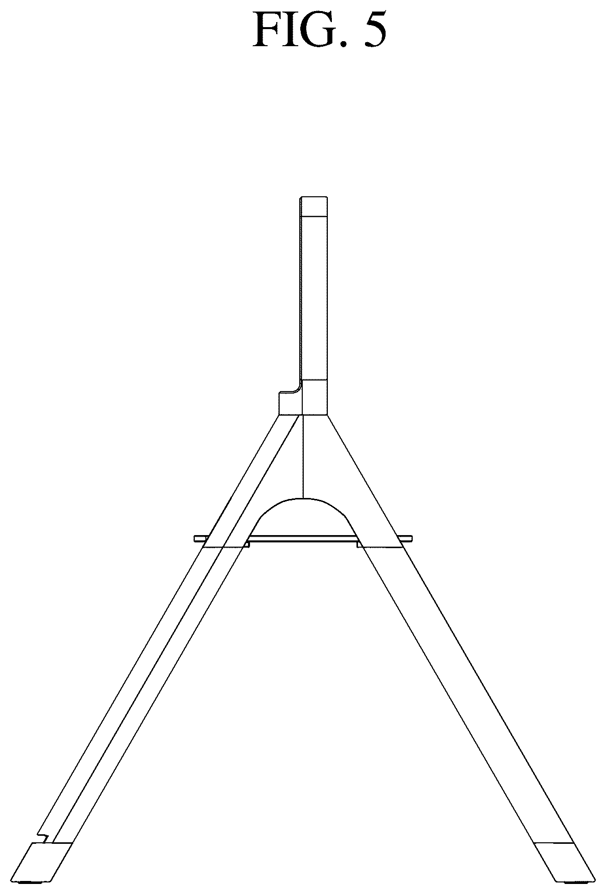 Patent USD1075732 Figure 5 – Stand for television receiver