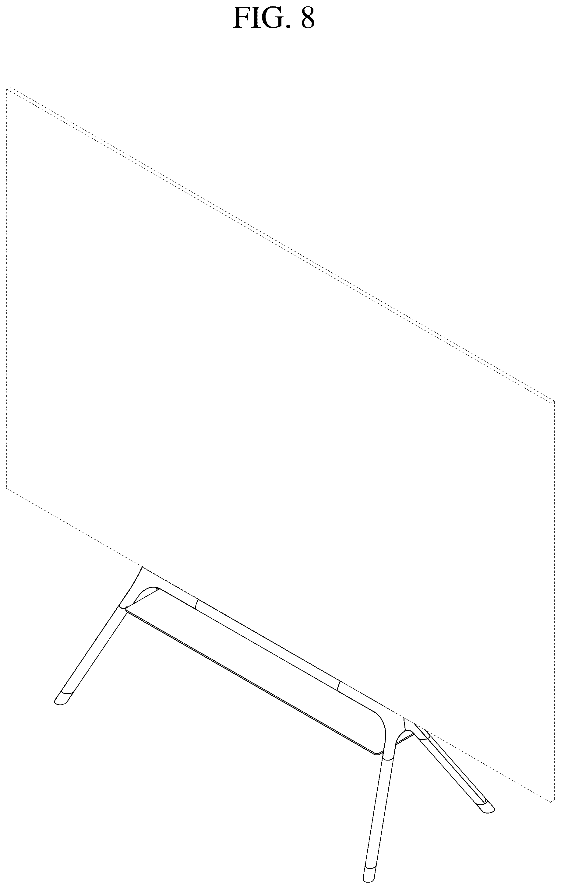 Patent USD1075732 Figure 8 – Stand for television receiver