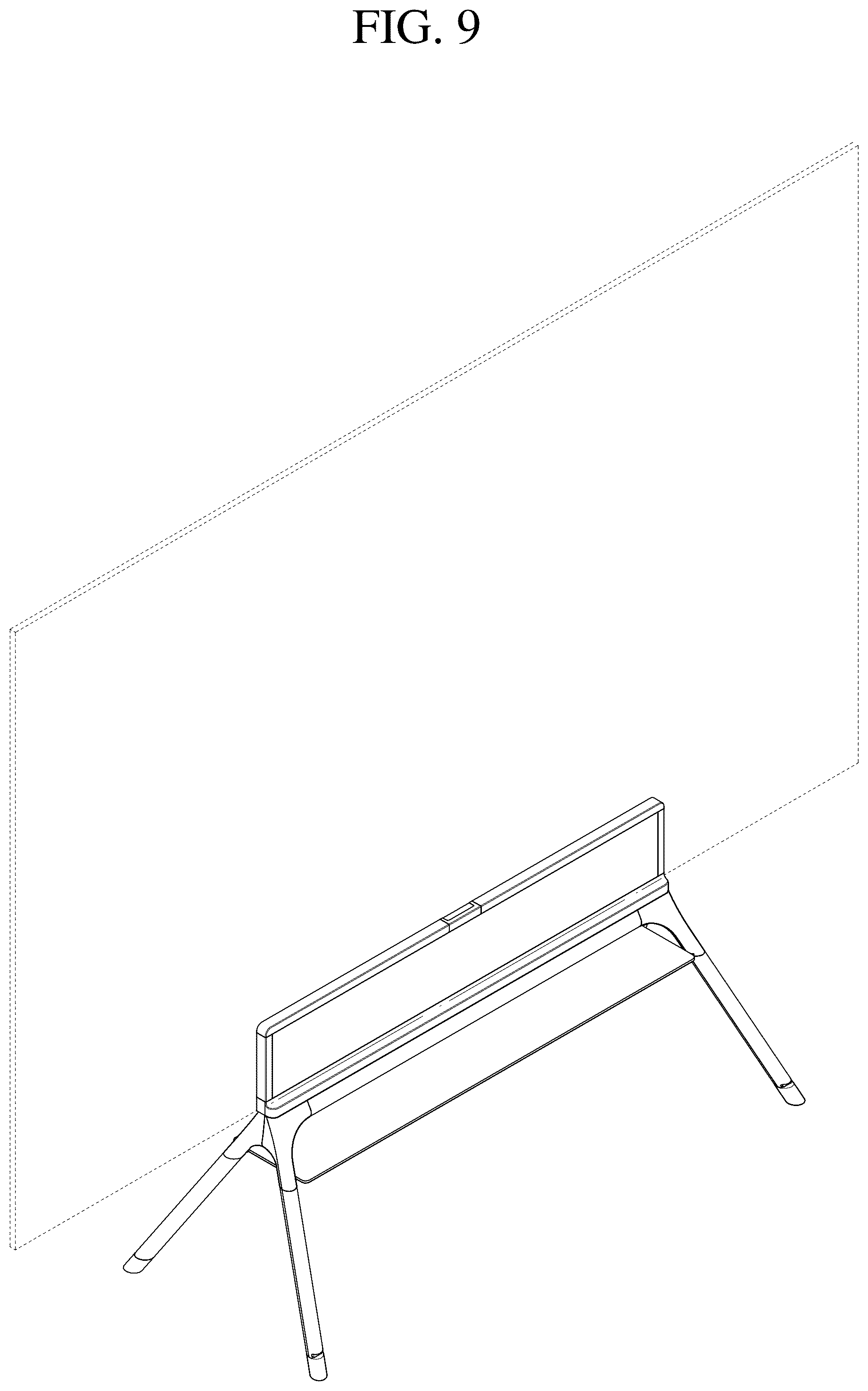 Patent USD1075732 Figure 9 – Stand for television receiver