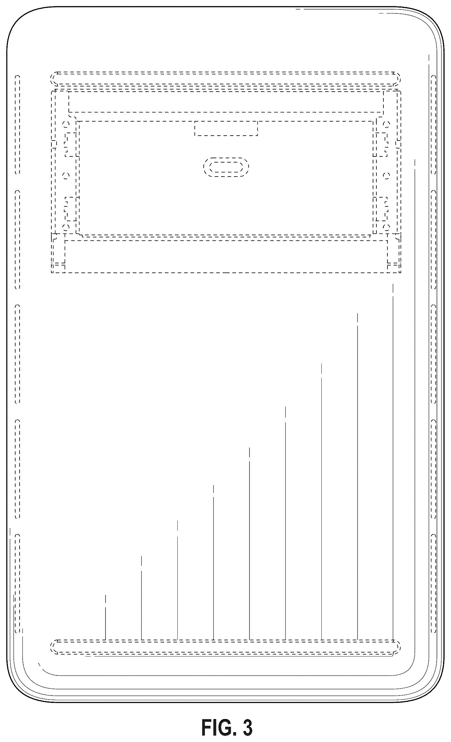 Patent USD1075733 Figure 3 – Wall-mounted network console
