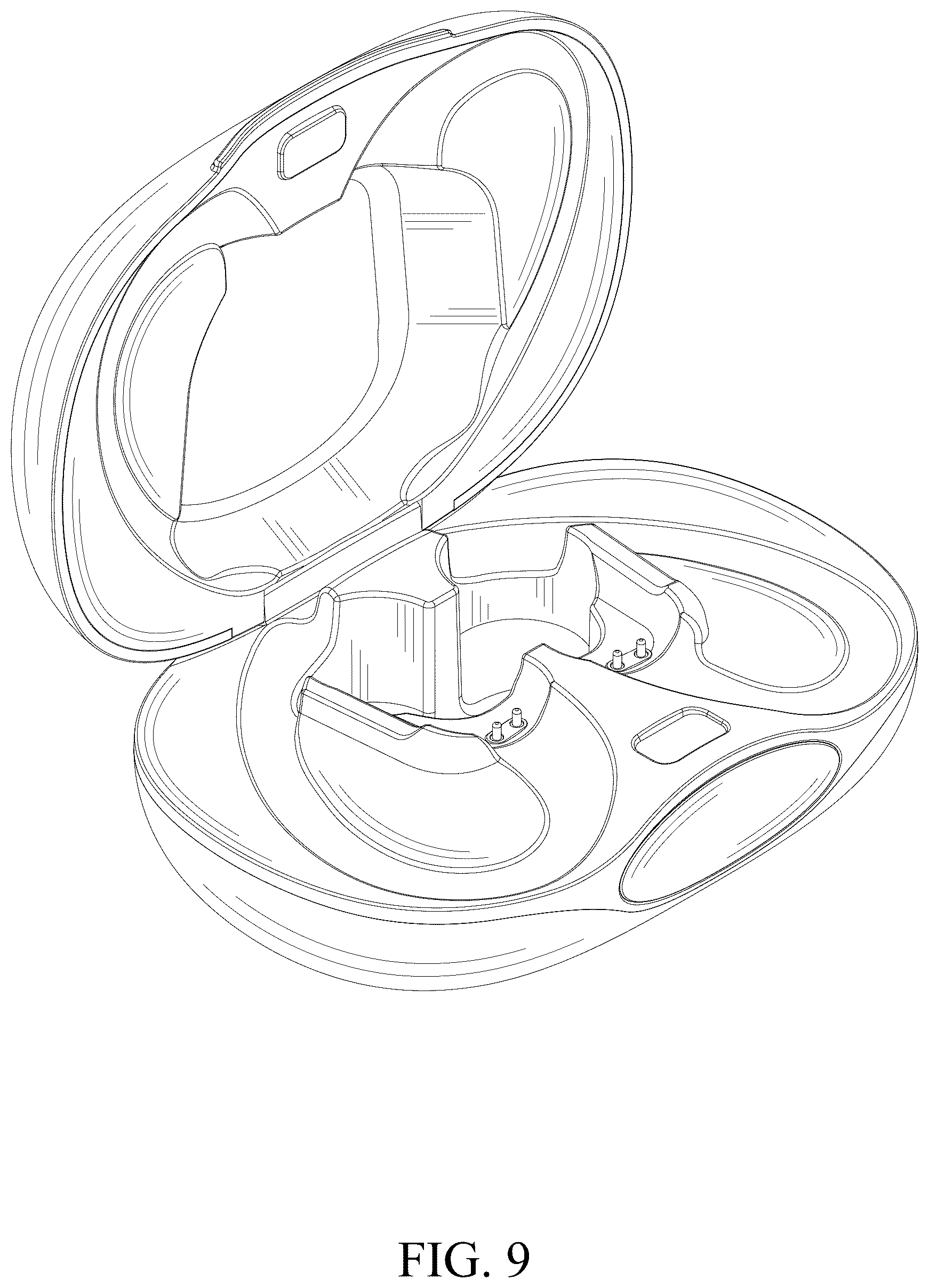 Patent USD1075737 Figure 9 – Charging case for wireless earphones