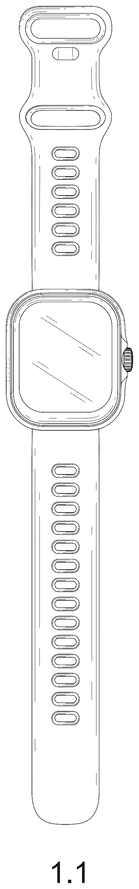 Patent USD1075752 Figure 1 – Smartwatch
