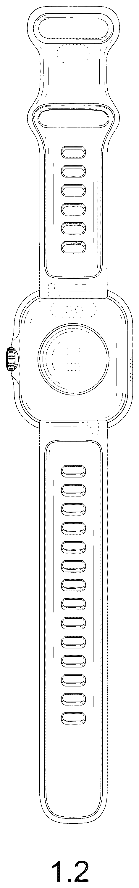 Patent USD1075752 Figure 2 – Smartwatch
