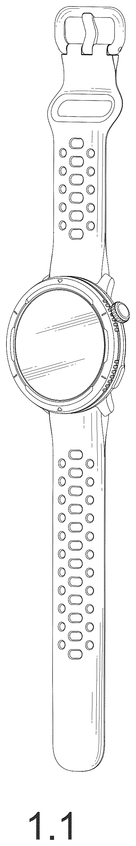 Patent USD1075754 Figure 1 – Smart watch