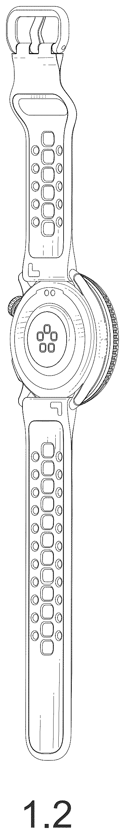 Patent USD1075754 Figure 2 – Smart watch