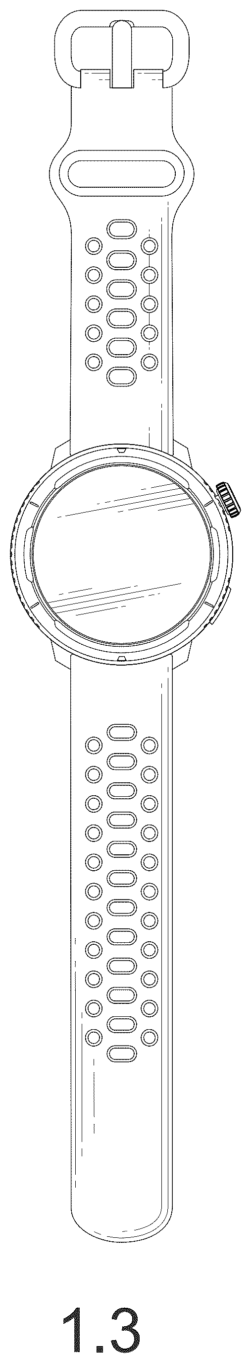 Patent USD1075754 Figure 3 – Smart watch