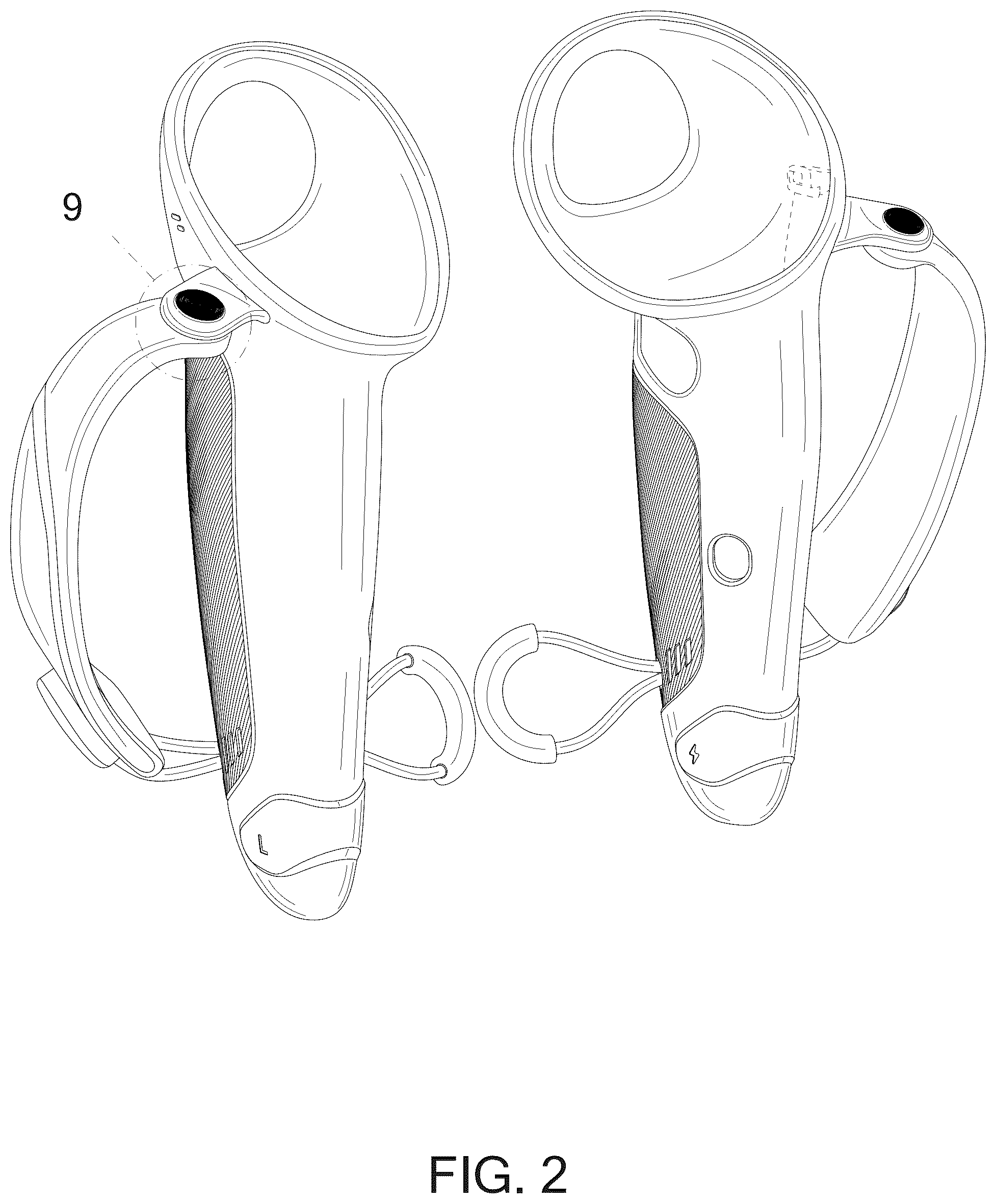 Patent USD1075758 Figure 2 – Charging controller grips