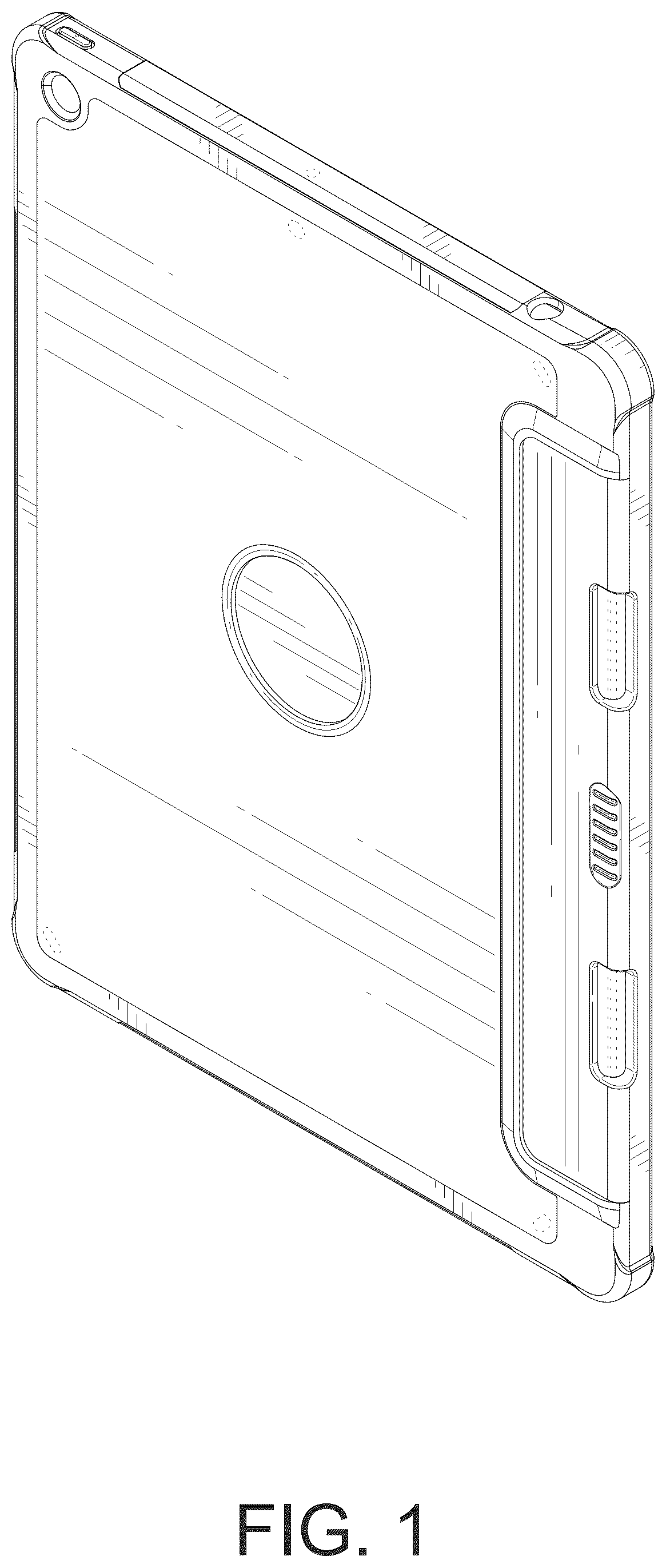Patent USD1075768 Figure 1 – Tablet case