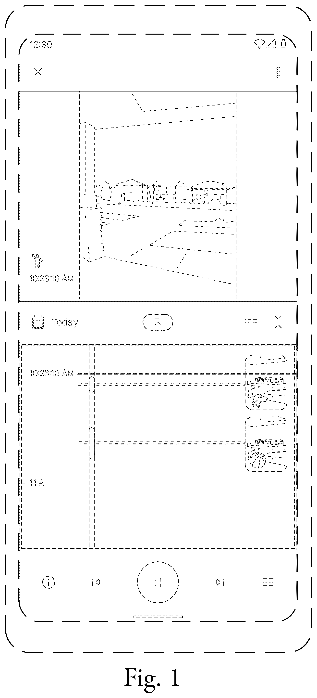 Patent USD1075785 — Display screen or portion thereof with transitional graphical user interface — Figure 1