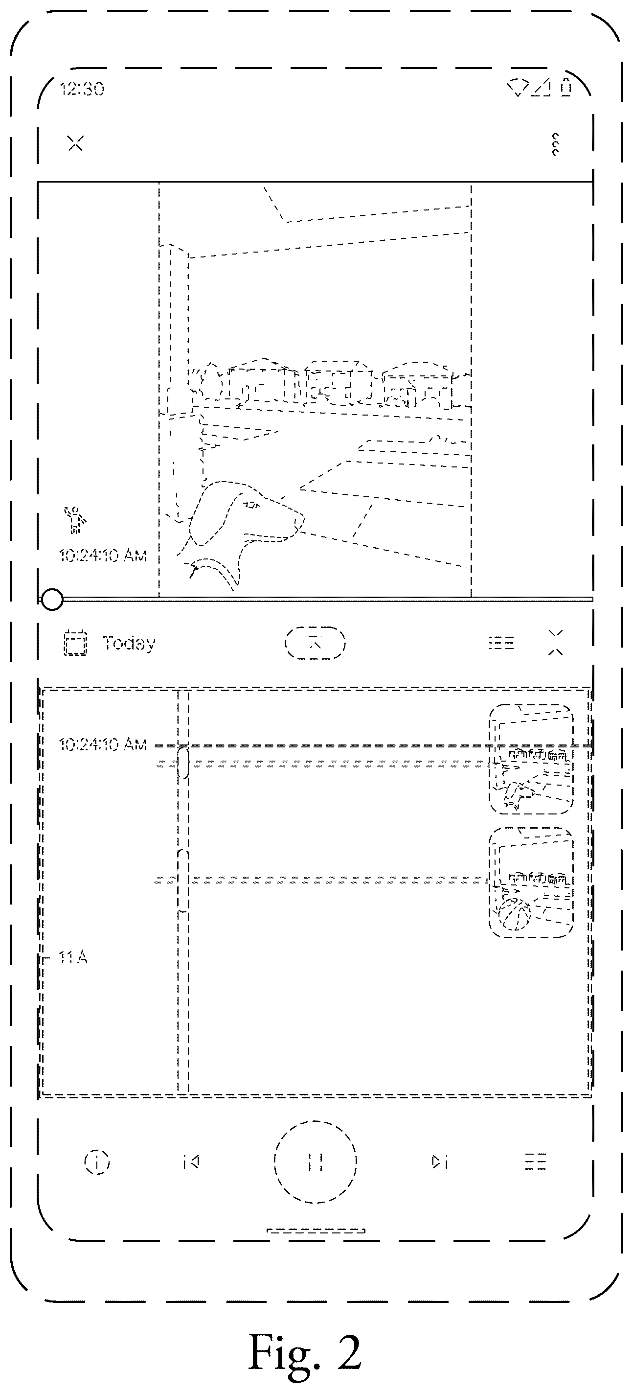 Patent USD1075785 Figure 2 – Display screen or portion thereof with transitional graphical user interface
