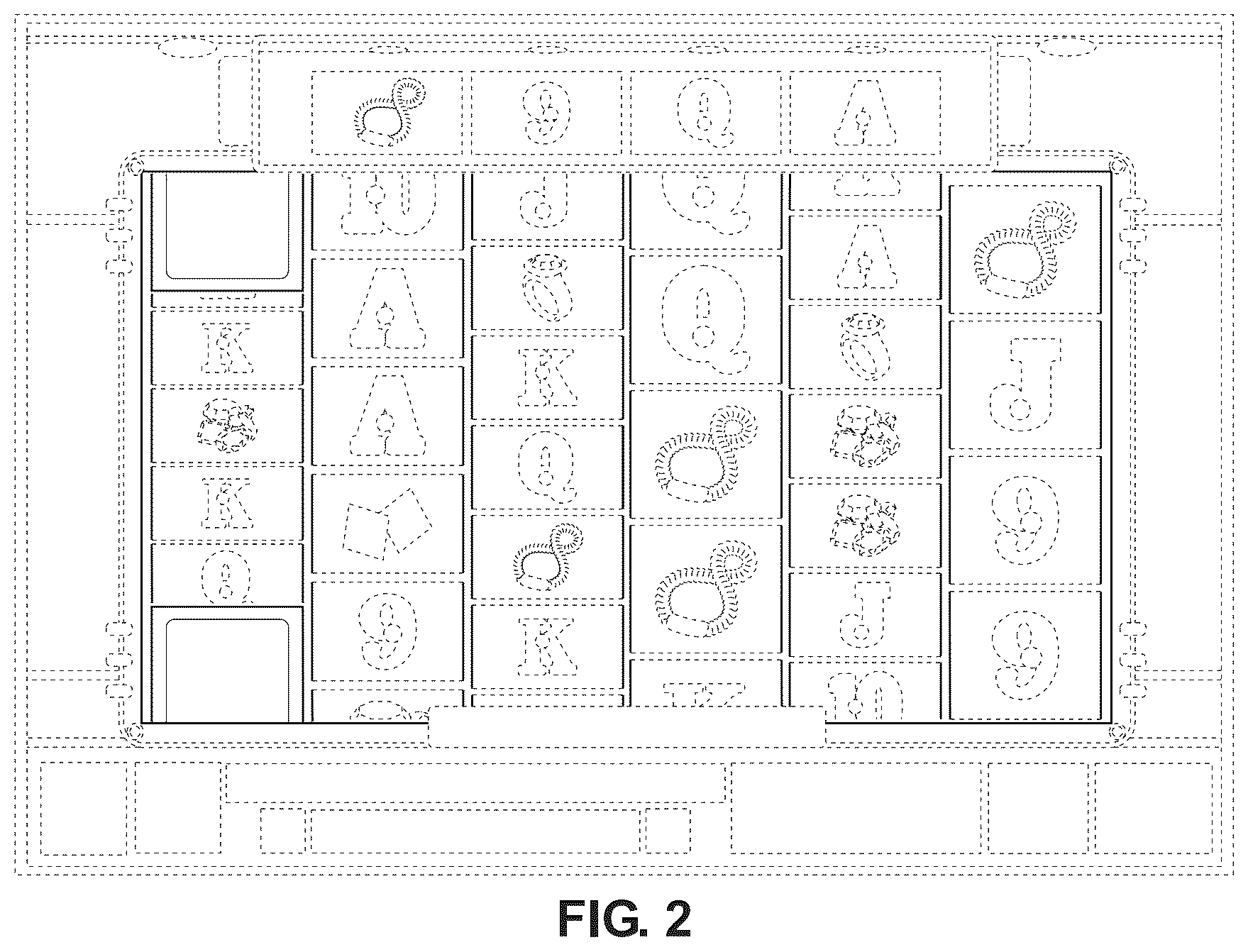 Patent USD1075803 Figure 2 – Display with transitional graphical user interface of a gaming machine
