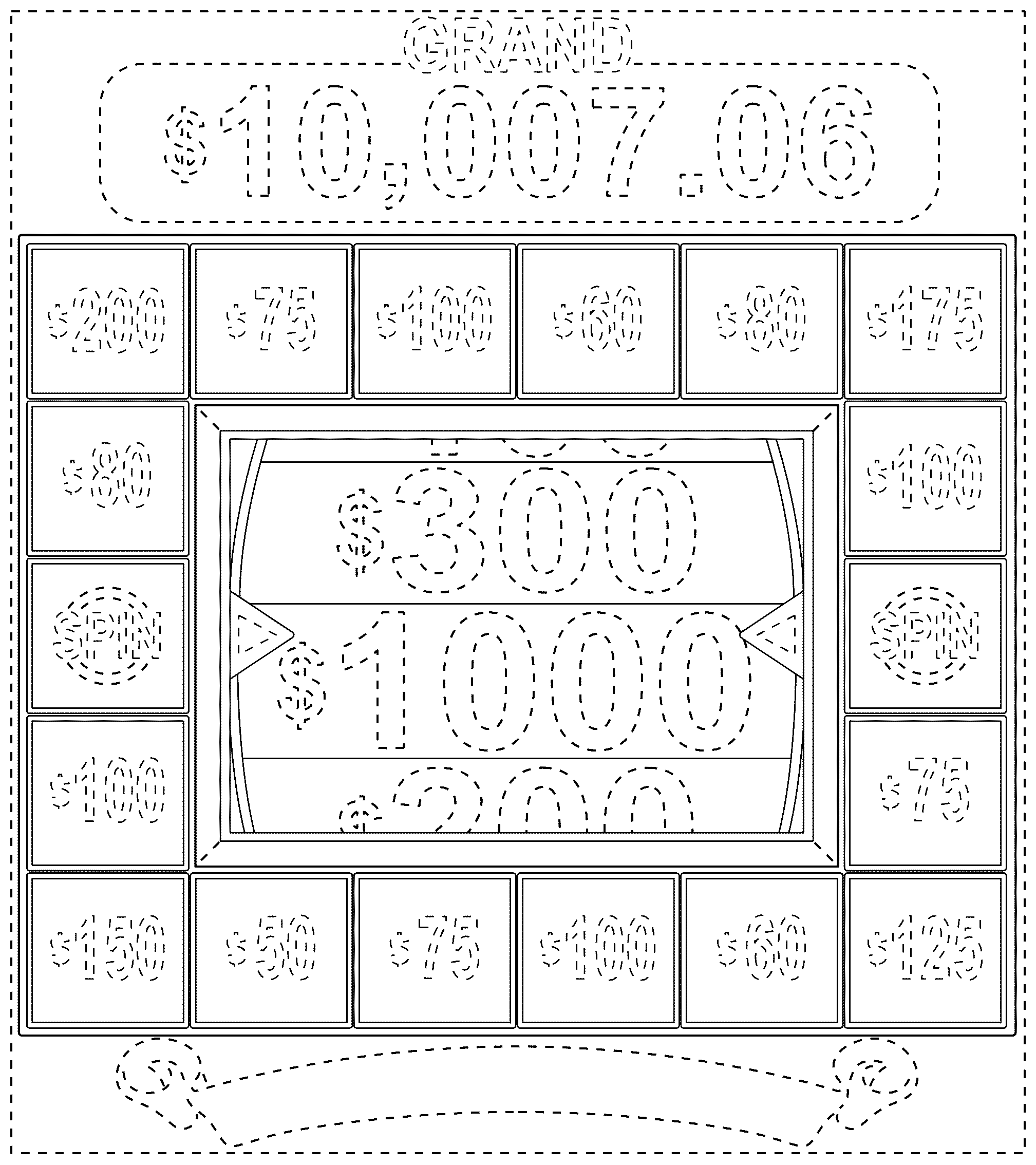 Patent USD1075805 — Display with graphical user interface of a gaming machine — Figure 1