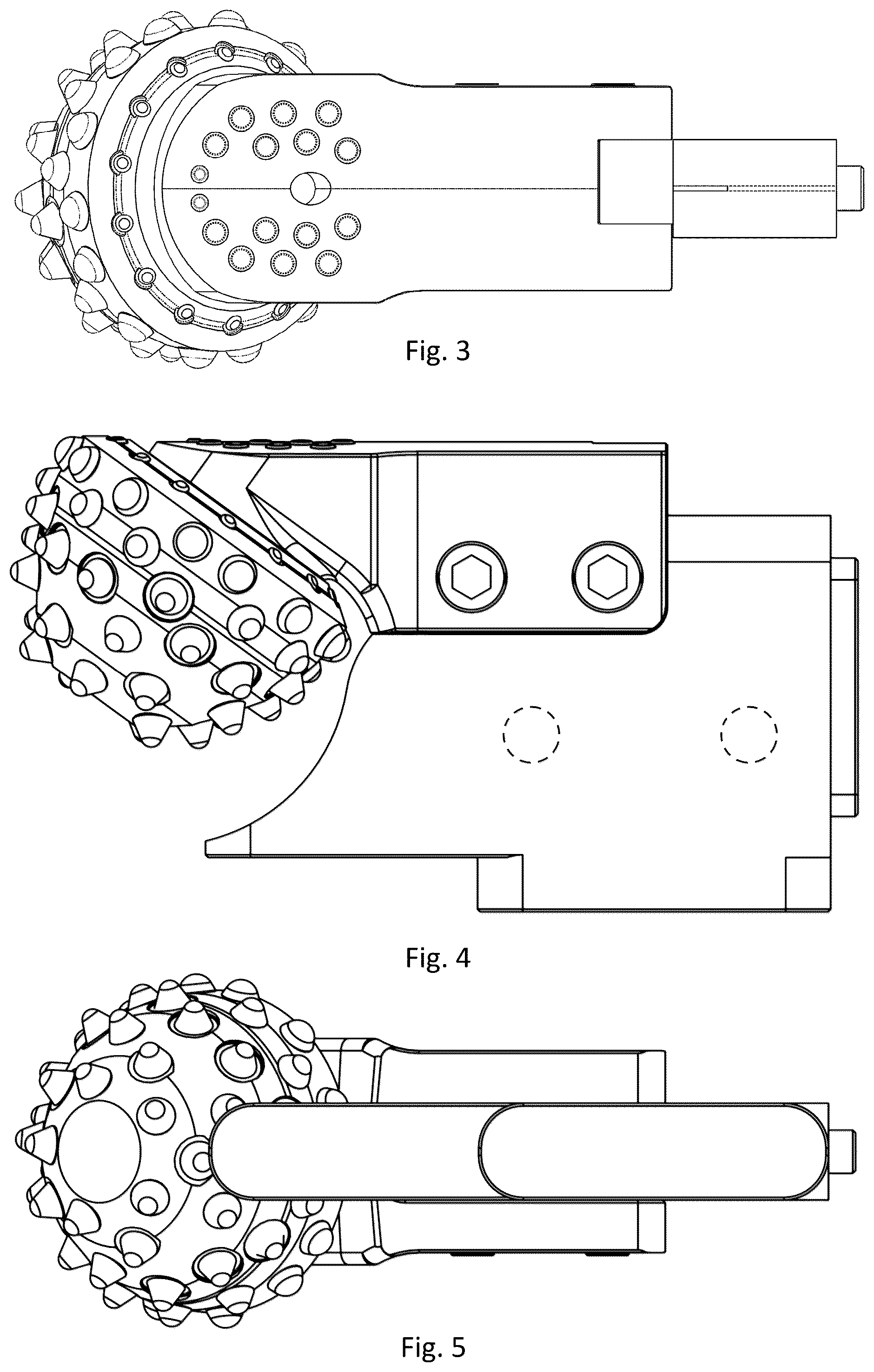 Patent USD1075852 Figure 3 – Cutting wing with rock roller for a reamer assembly